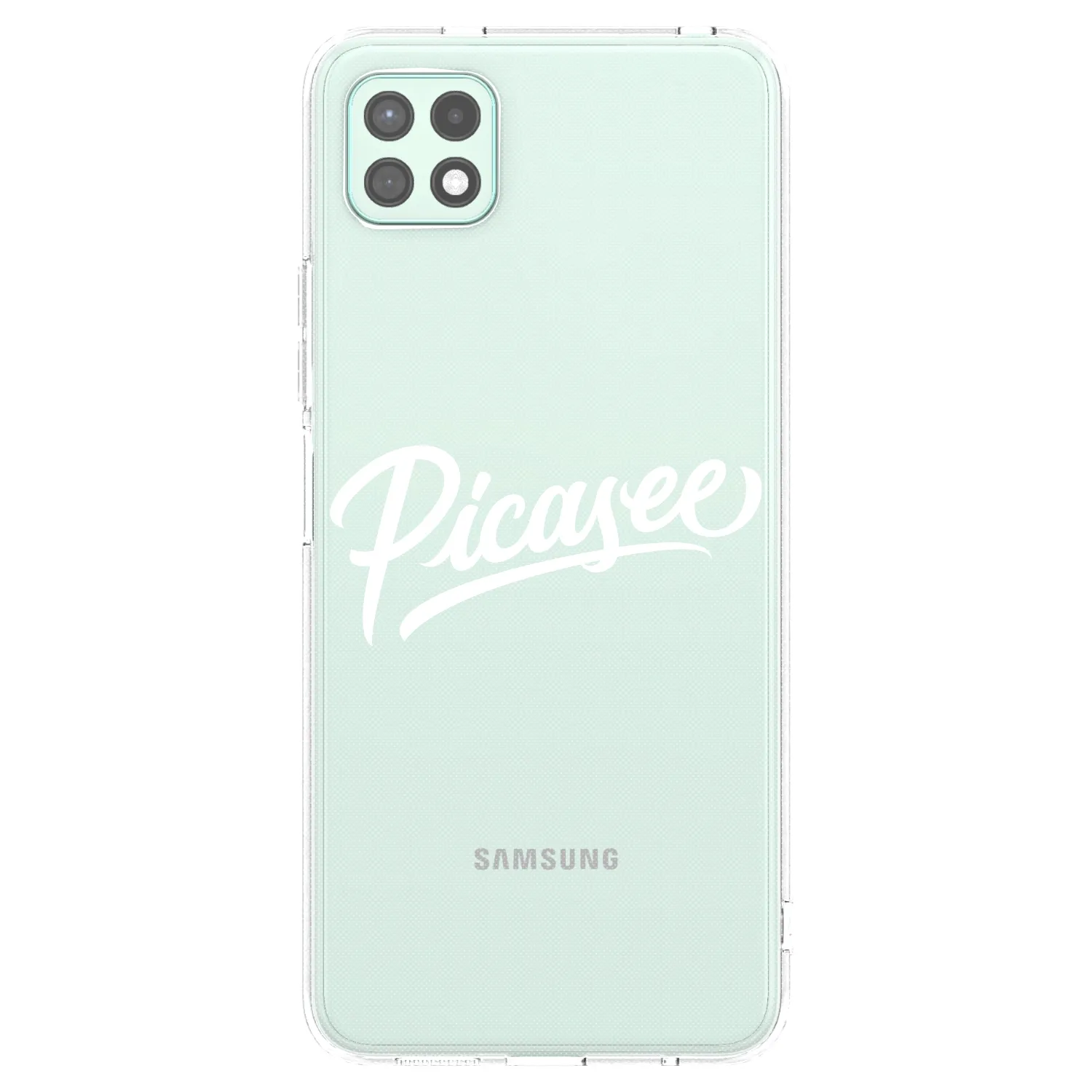 Picasee átlátszó szilikon tok az alábbi mobiltelefonokra Samsung Galaxy A22 A226B 5G - Picasee - old logo - white