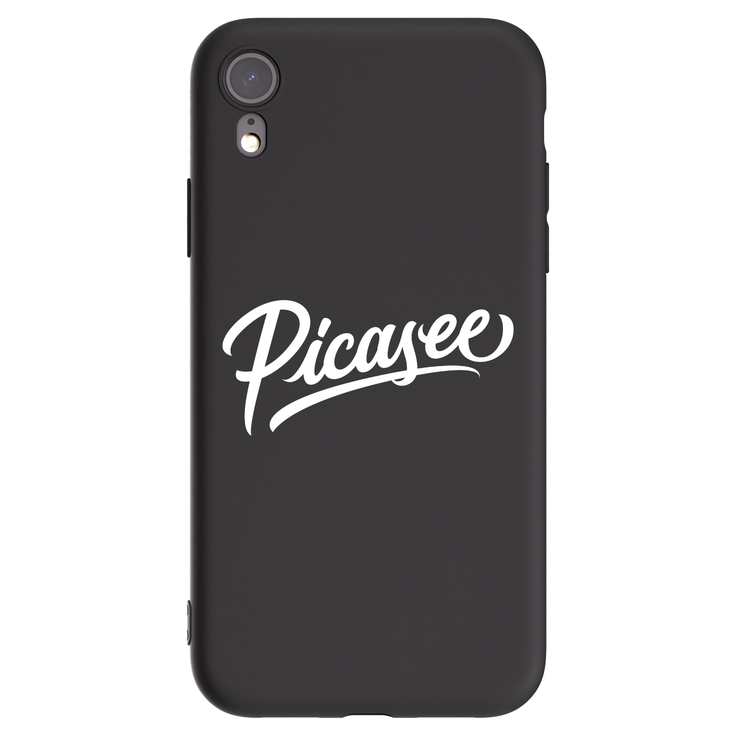 Picasee fekete szilikon tok az alábbi mobiltelefonokra Apple iPhone XR - Picasee - old logo - white