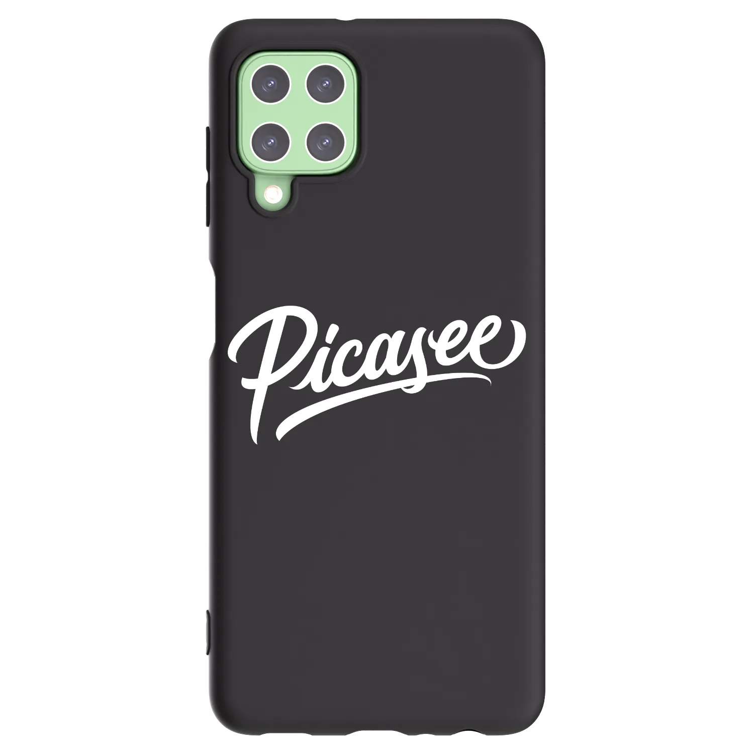 Picasee fekete szilikon tok az alábbi mobiltelefonokra Samsung Galaxy A22 A225F 4G - Picasee - old logo - white