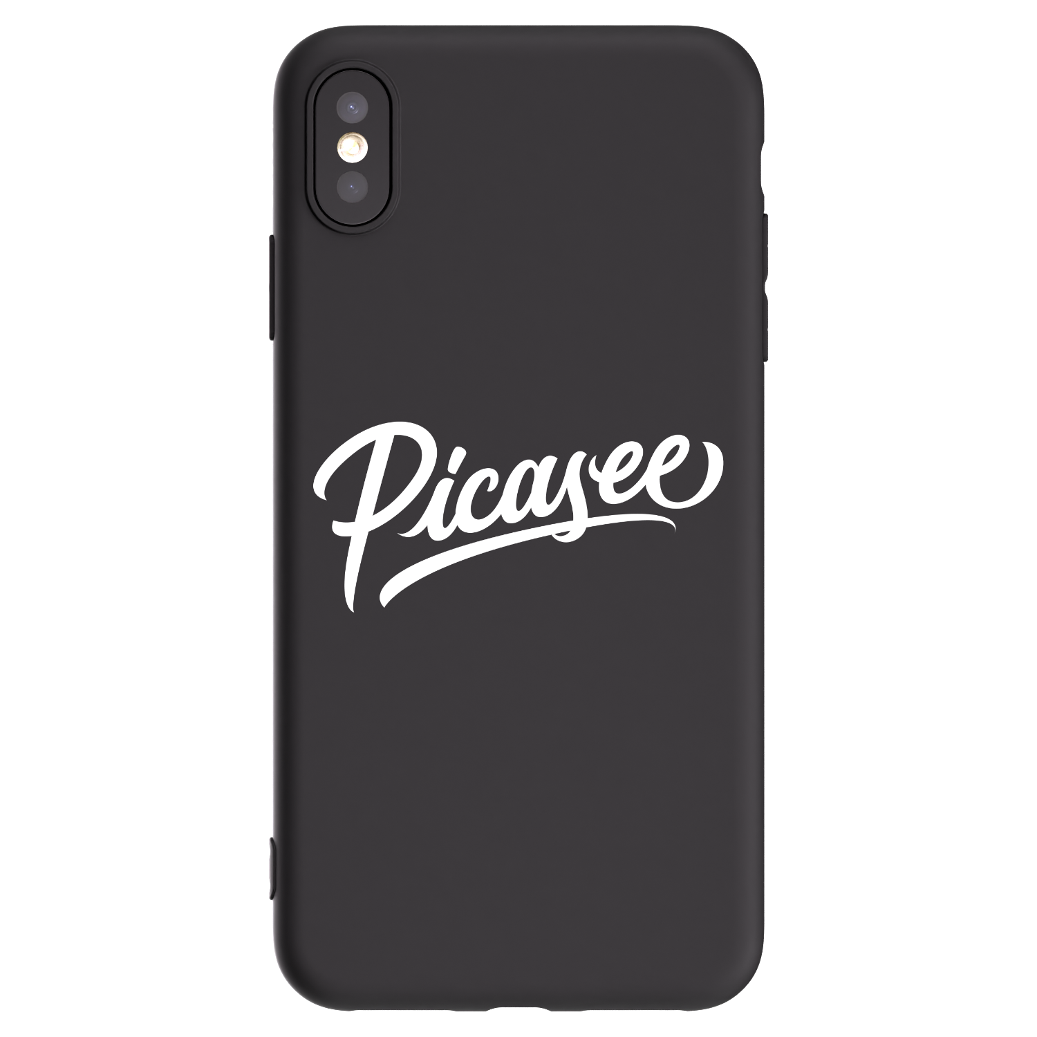 Picasee fekete szilikon tok az alábbi mobiltelefonokra Apple iPhone XS Max - Picasee - old logo - white