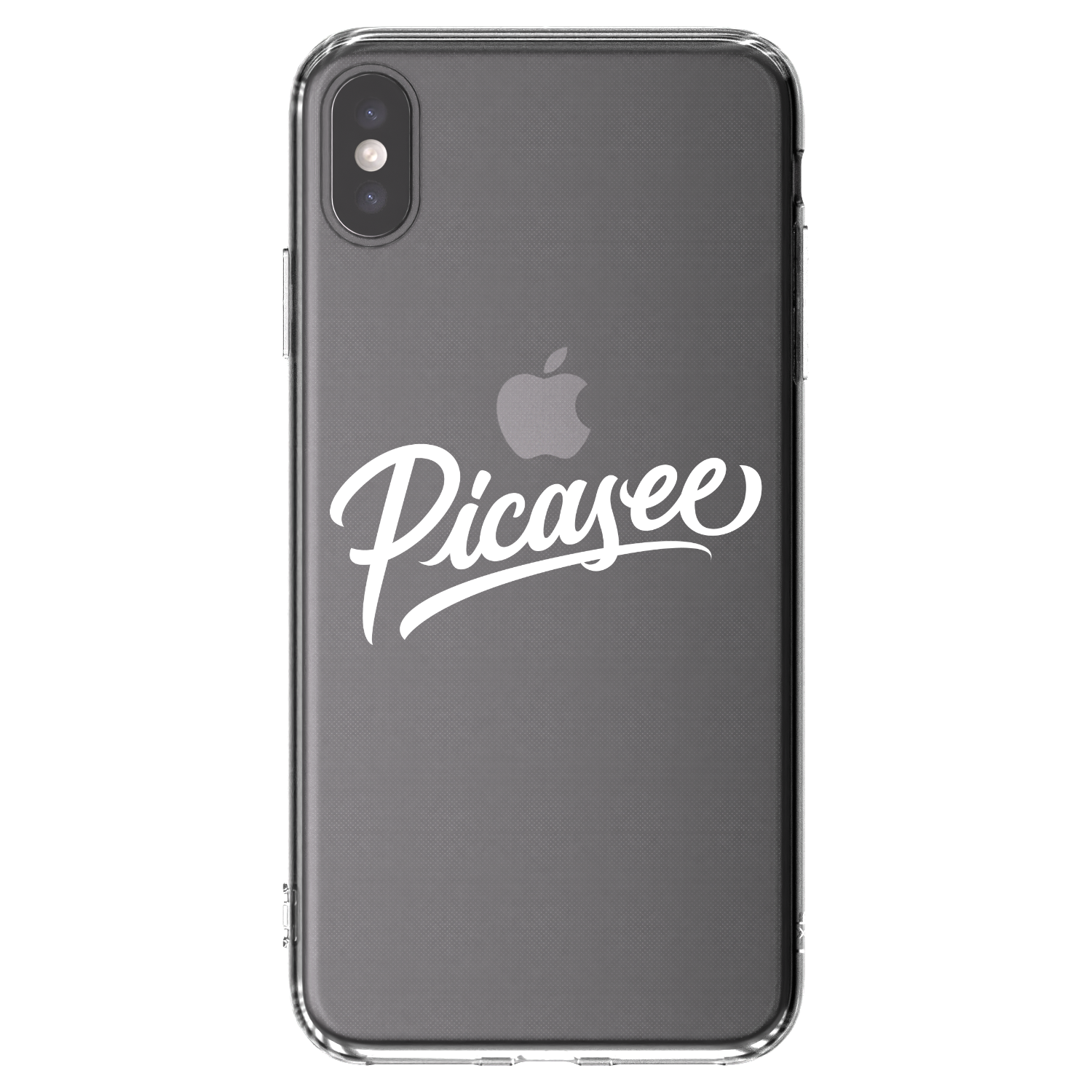 Picasee átlátszó szilikon tok az alábbi mobiltelefonokra Apple iPhone XS Max - Picasee - old logo - white