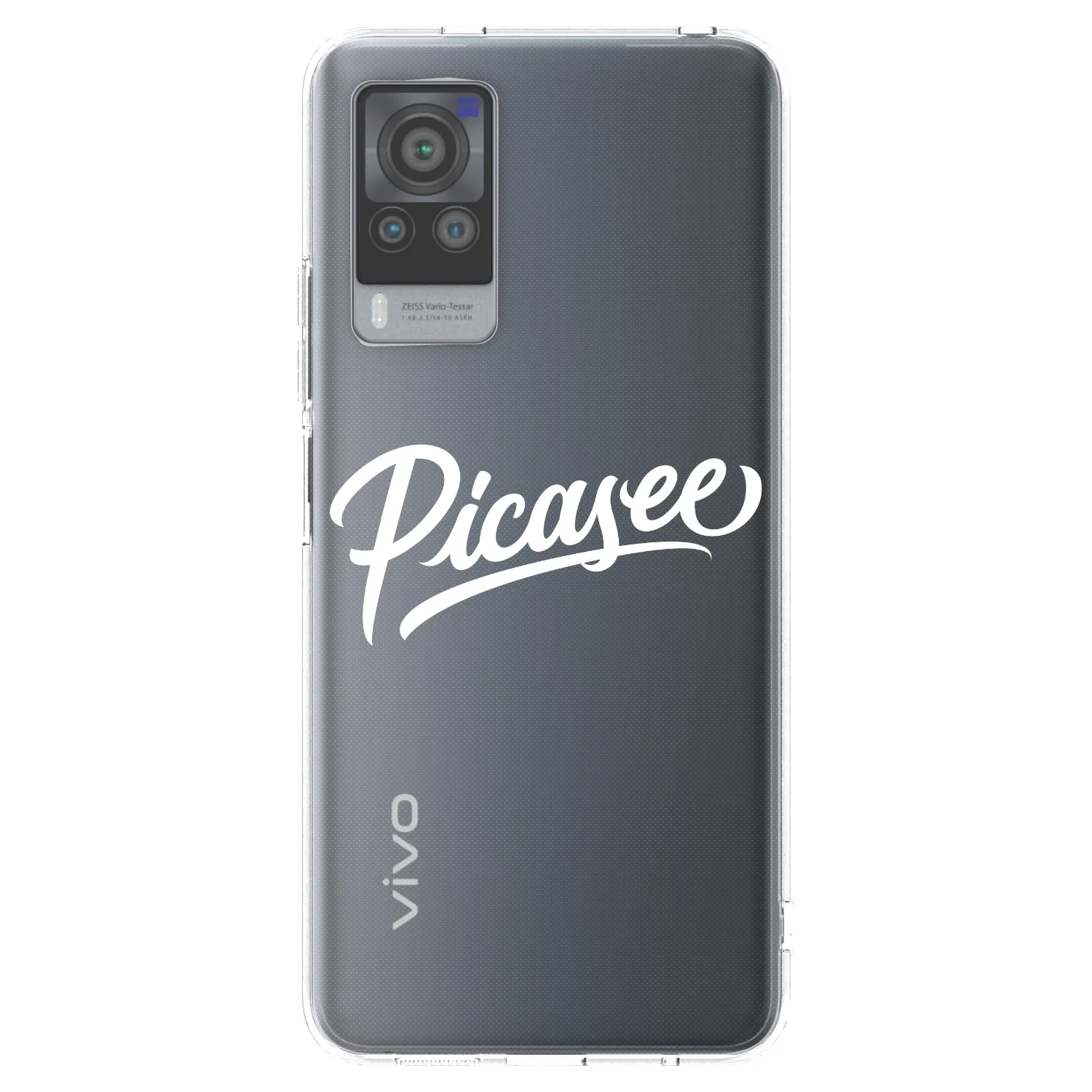 Picasee átlátszó szilikon tok az alábbi mobiltelefonokra Vivo X60 Pro 5G - Picasee - old logo - white