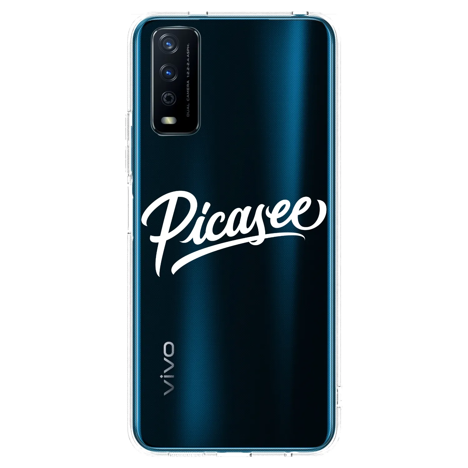 Picasee átlátszó szilikon tok az alábbi mobiltelefonokra Vivo Y11s - Picasee - old logo - white