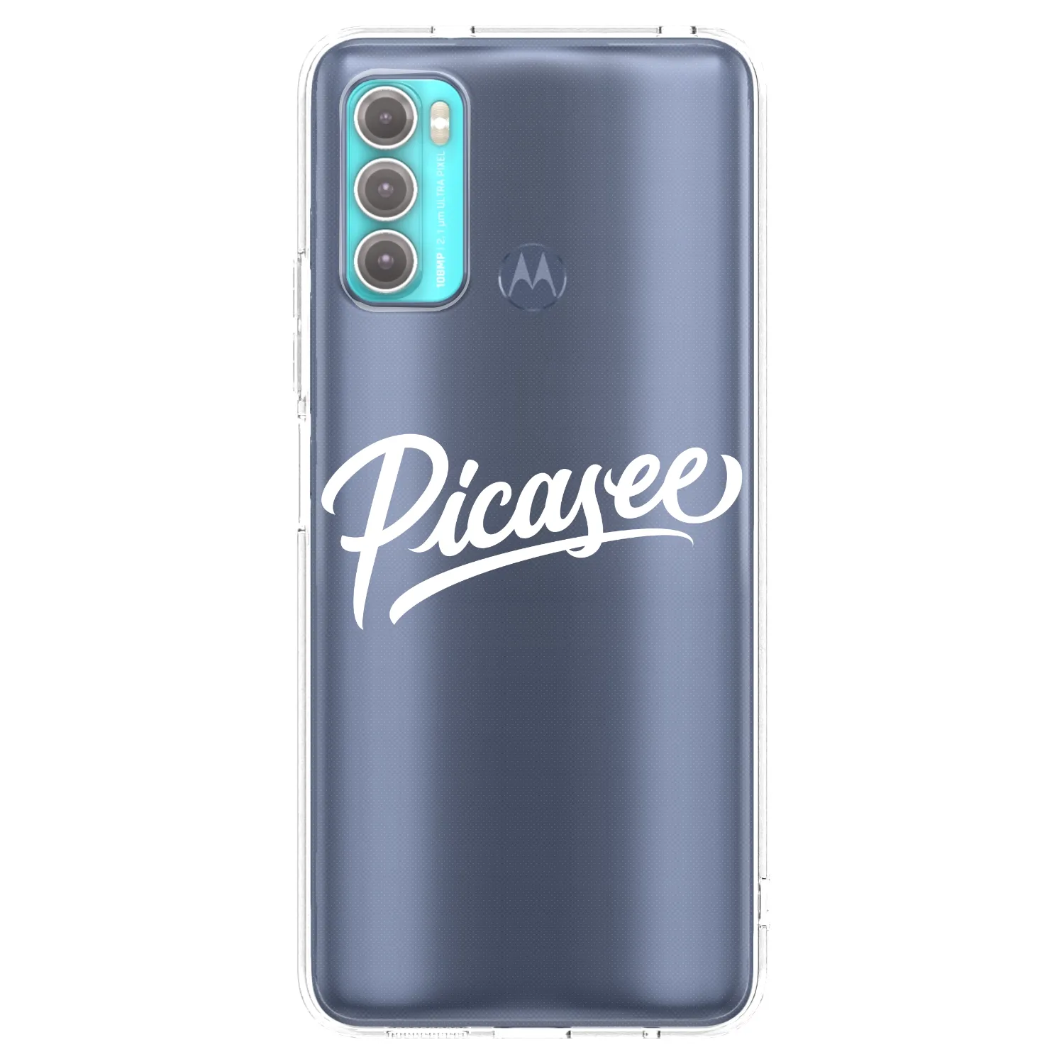 Picasee átlátszó szilikon tok az alábbi mobiltelefonokra Motorola Moto G60 - Picasee - old logo - white