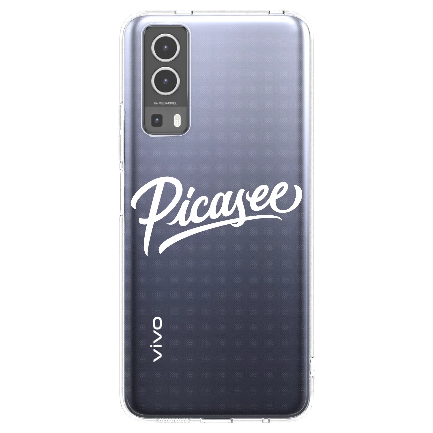Picasee átlátszó szilikon tok az alábbi mobiltelefonokra Vivo Y72 5G - Picasee - old logo - white