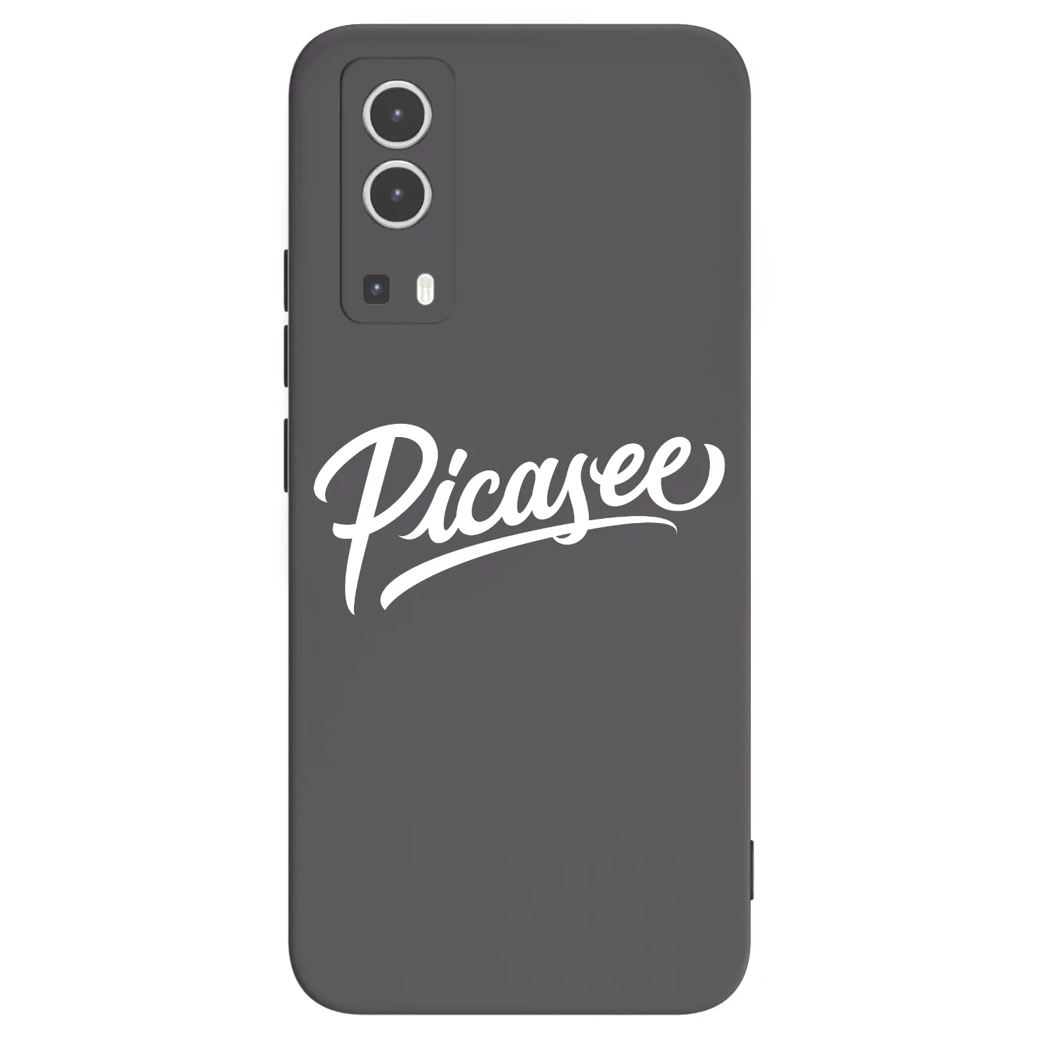 Picasee fekete szilikon tok az alábbi mobiltelefonokra Vivo Y72 5G - Picasee - old logo - white