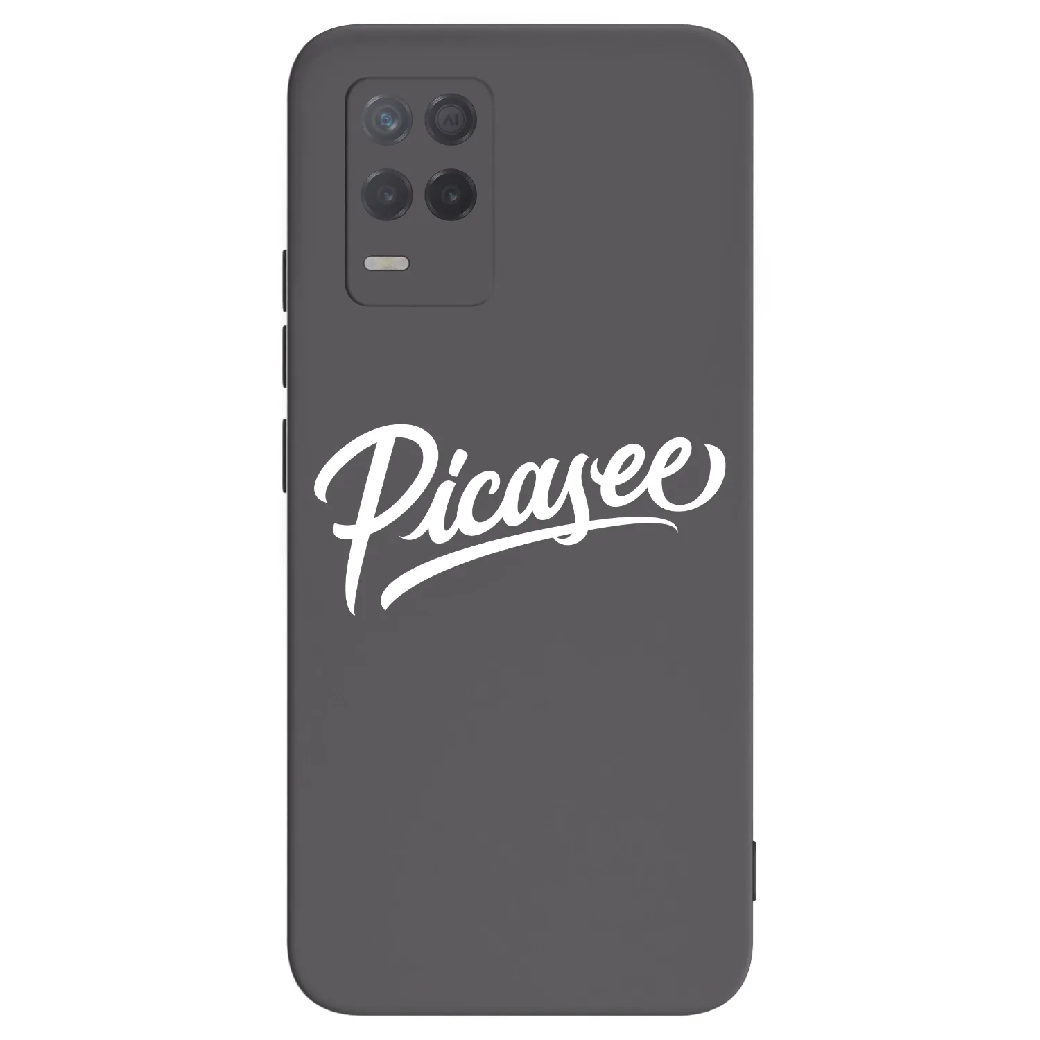 Picasee fekete szilikon tok az alábbi mobiltelefonokra Realme 8 5G - Picasee - old logo - white