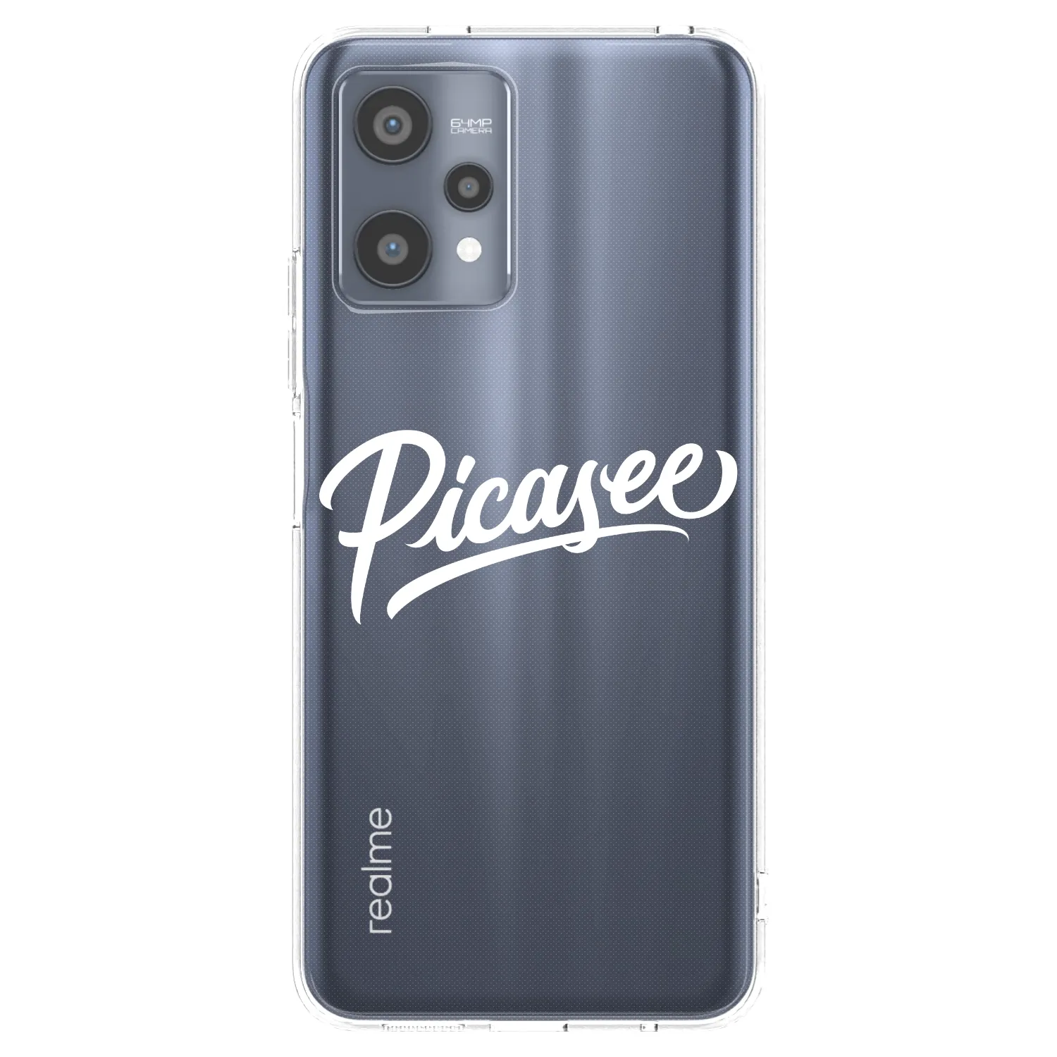 Picasee átlátszó szilikon tok az alábbi mobiltelefonokra Realme 9 Pro 5G - Picasee - old logo - white