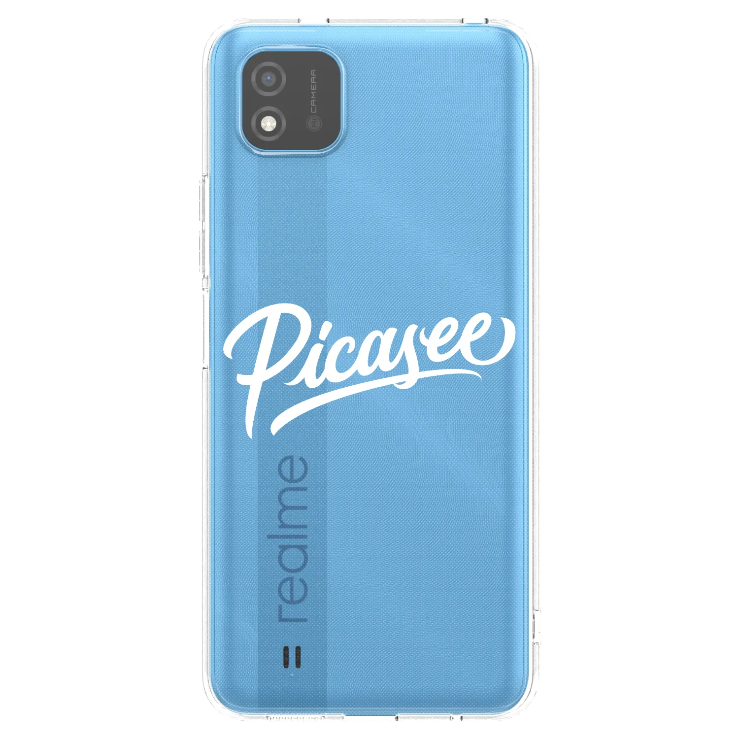 Picasee átlátszó szilikon tok az alábbi mobiltelefonokra Realme C11 (2021) - Picasee - old logo - white