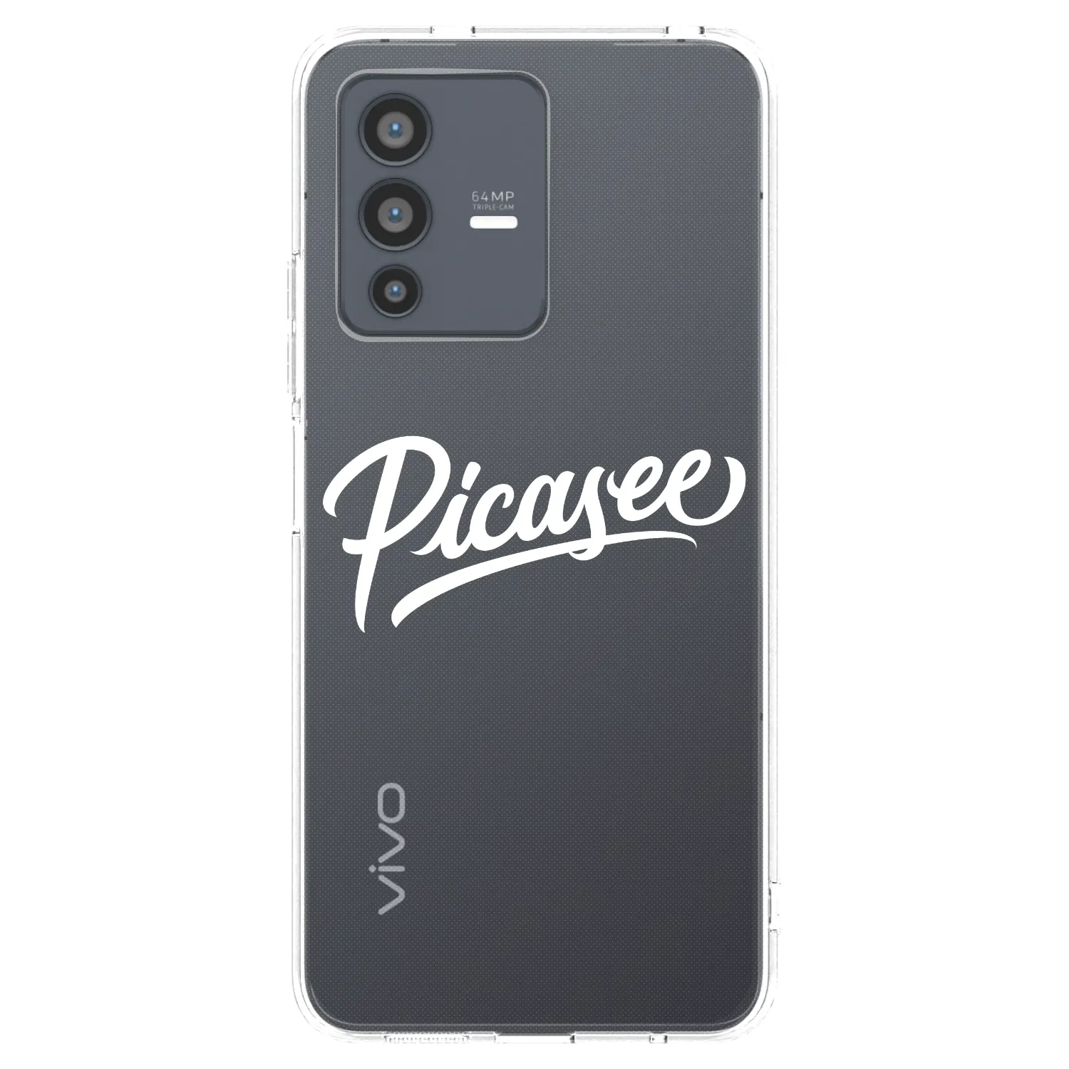Picasee átlátszó szilikon tok az alábbi mobiltelefonokra Vivo V23 5G - Picasee - old logo - white