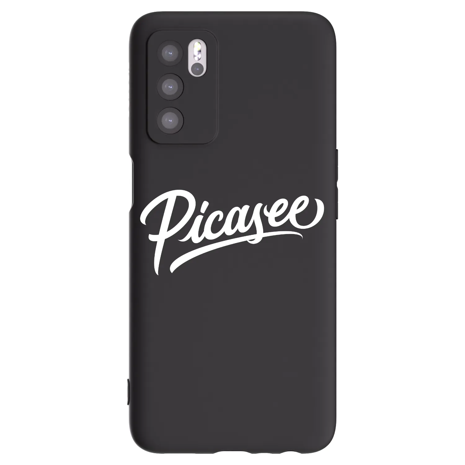 Picasee fekete szilikon tok az alábbi mobiltelefonokra OPPO A16s - Picasee - old logo - white