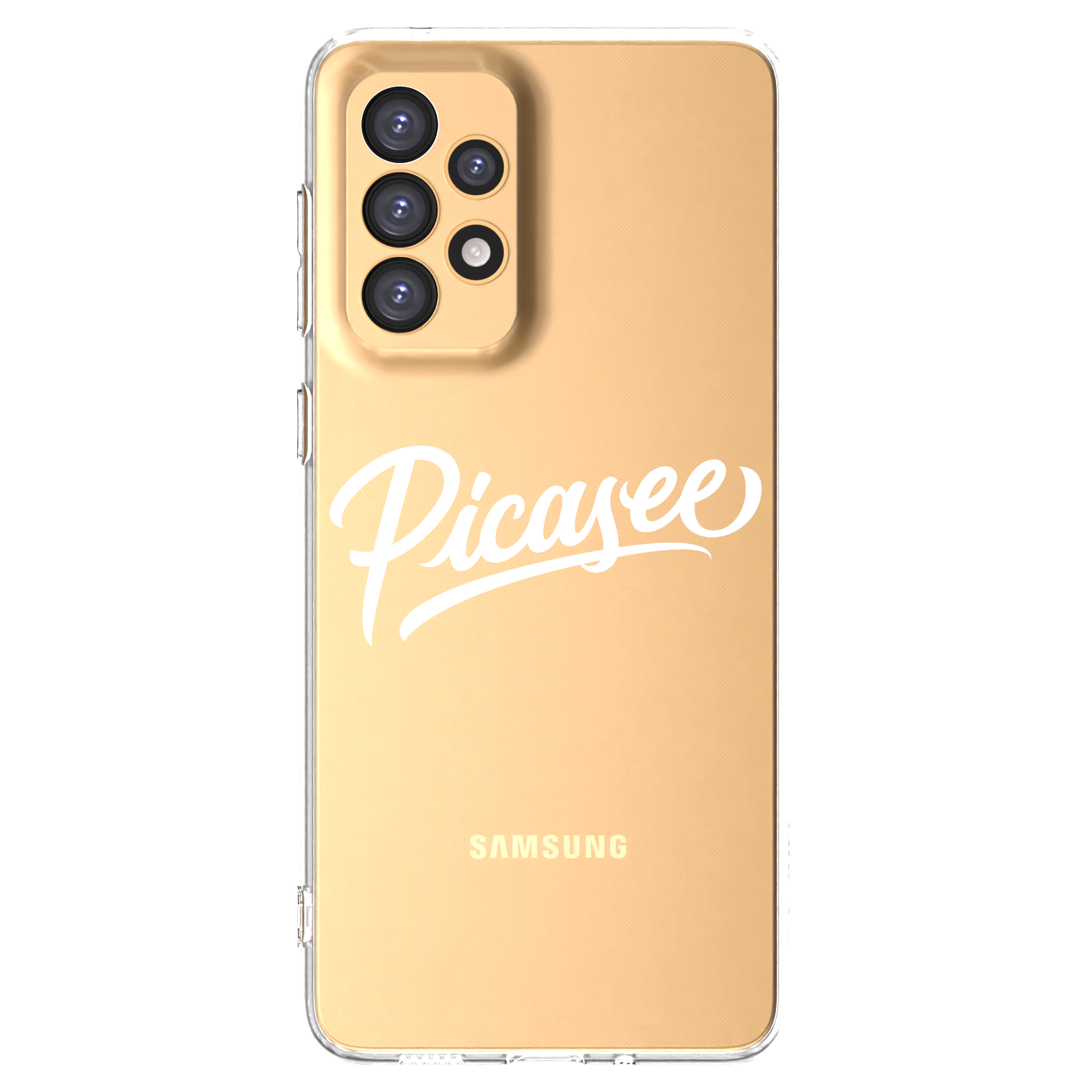 Picasee átlátszó szilikon tok az alábbi mobiltelefonokra Samsung Galaxy A33 5G A336 - Picasee - old logo - white