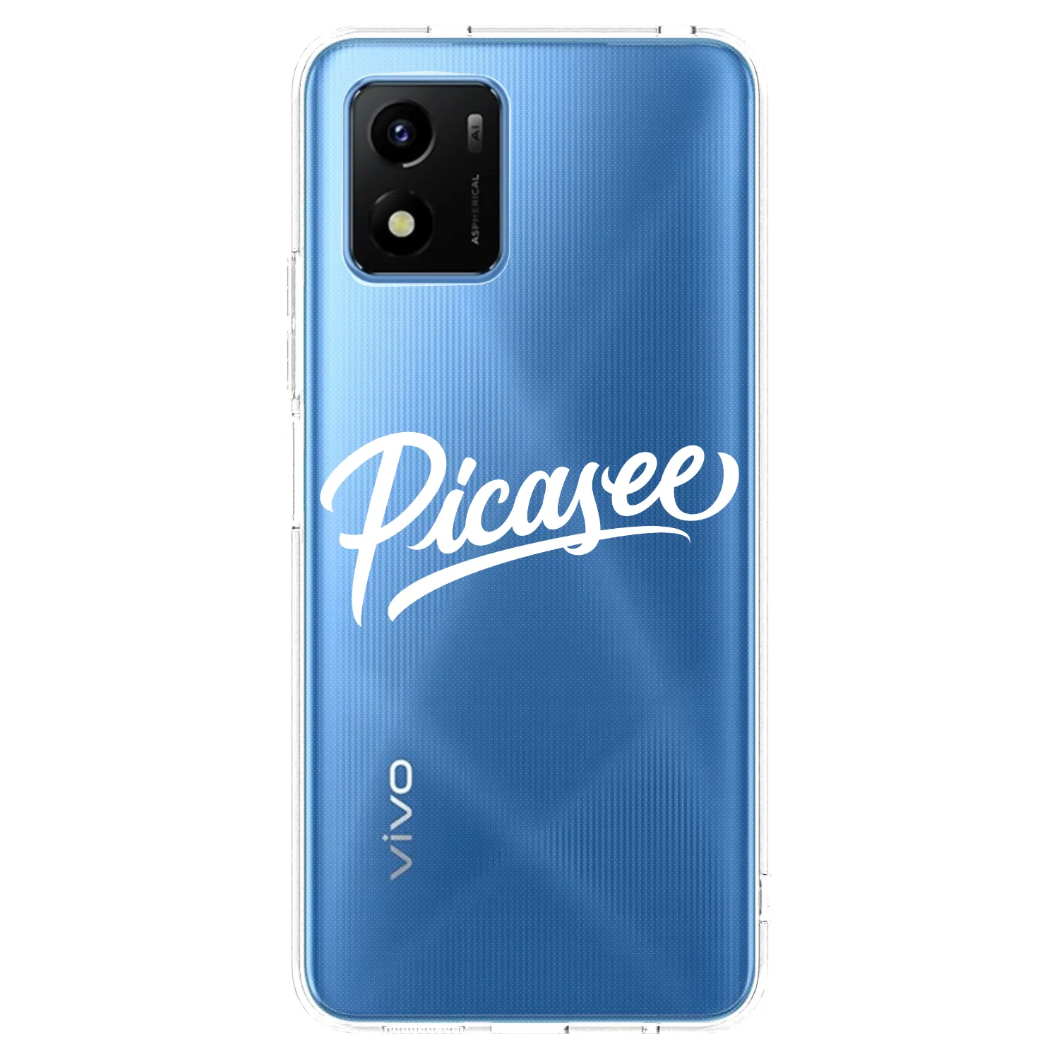 Picasee átlátszó szilikon tok az alábbi mobiltelefonokra Vivo Y01 - Picasee - old logo - white