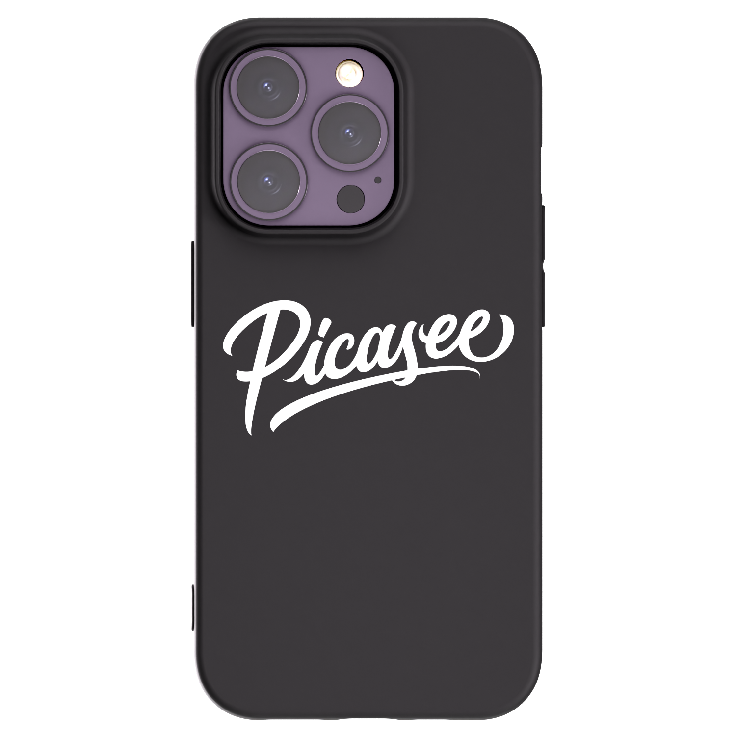 Picasee fekete szilikon tok az alábbi mobiltelefonokra Apple iPhone 14 Pro - Picasee - old logo - white