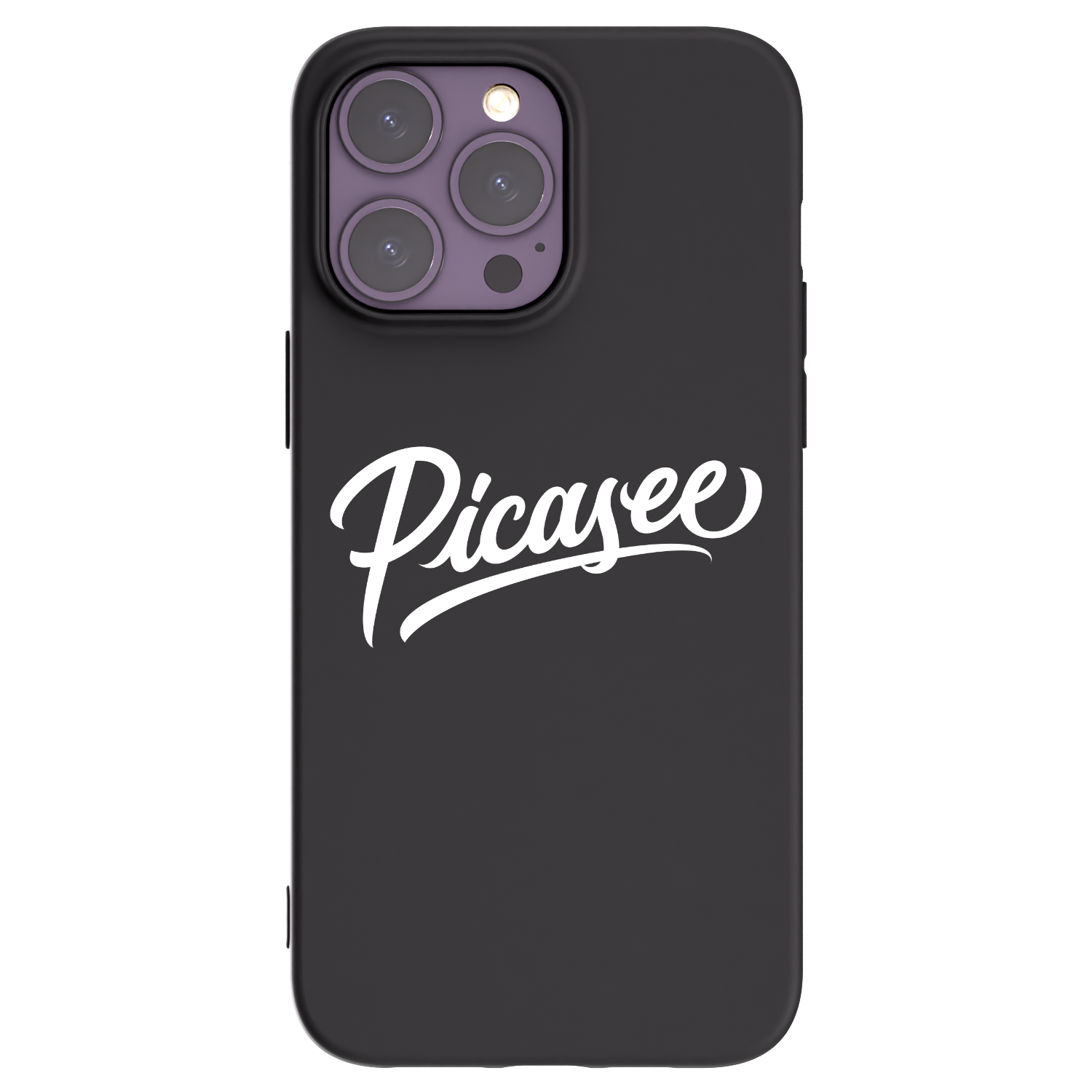 Picasee fekete szilikon tok az alábbi mobiltelefonokra Apple iPhone 14 Pro Max - Picasee - old logo - white