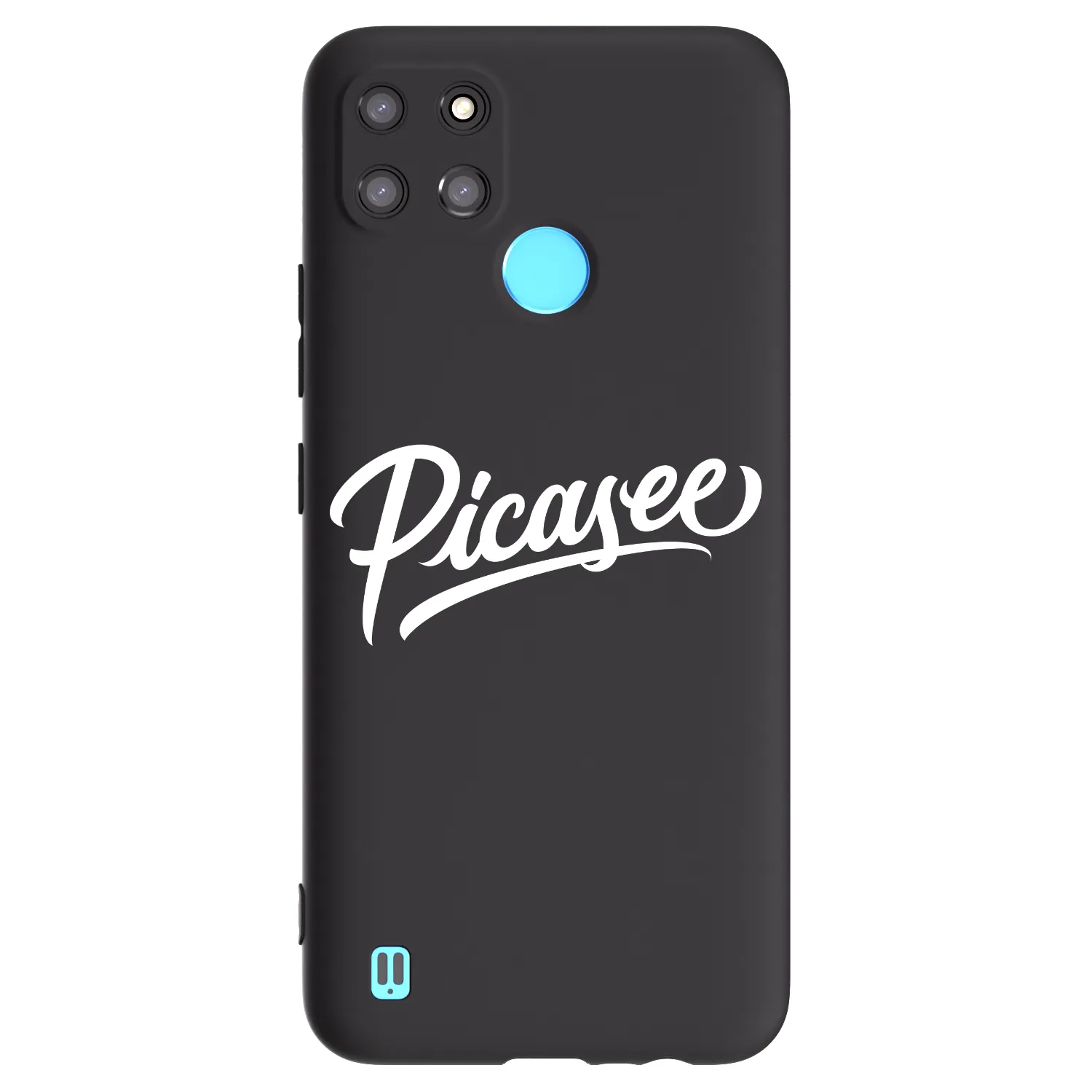 Picasee fekete szilikon tok az alábbi mobiltelefonokra Realme C21Y - Picasee - old logo - white