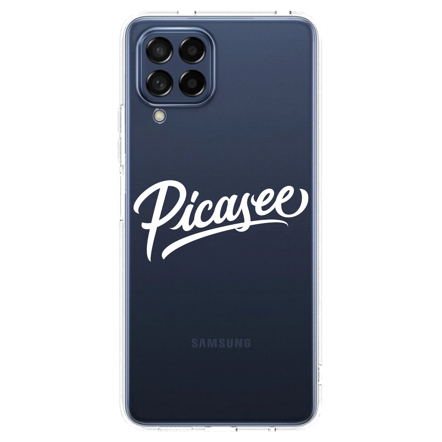 Picasee átlátszó szilikon tok az alábbi mobiltelefonokra Samsung Galaxy M53 5G - Picasee - old logo - white