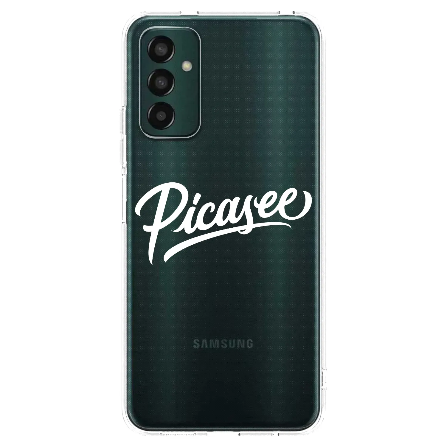 Picasee átlátszó szilikon tok az alábbi mobiltelefonokra Samsung Galaxy M13 M135F - Picasee - old logo - white