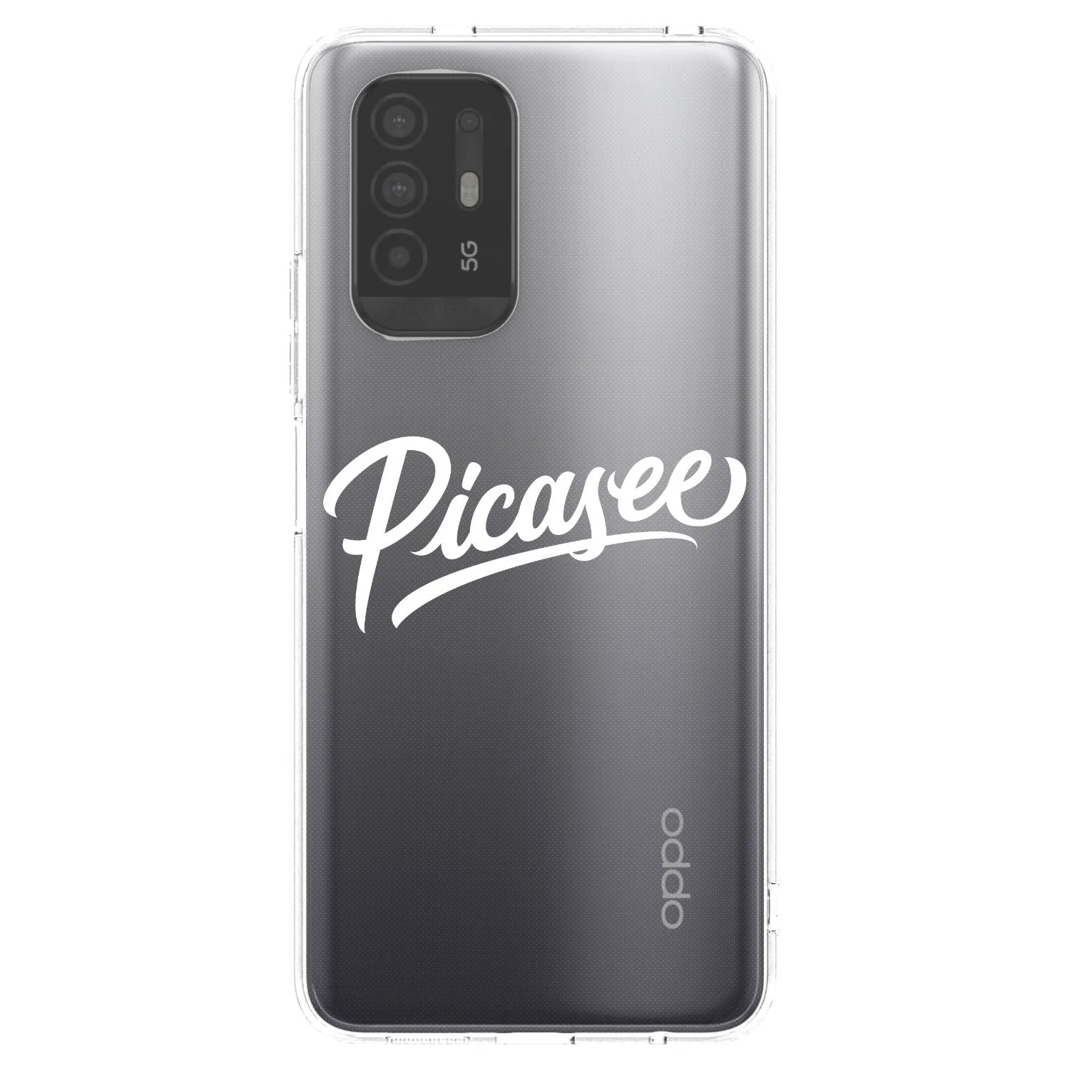 Picasee átlátszó szilikon tok az alábbi mobiltelefonokra OPPO A94 5G - Picasee - old logo - white