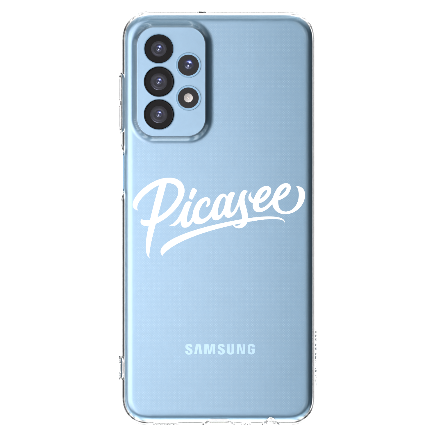 Picasee átlátszó szilikon tok az alábbi mobiltelefonokra Samsung Galaxy A23 A235F 4G - Picasee - old logo - white