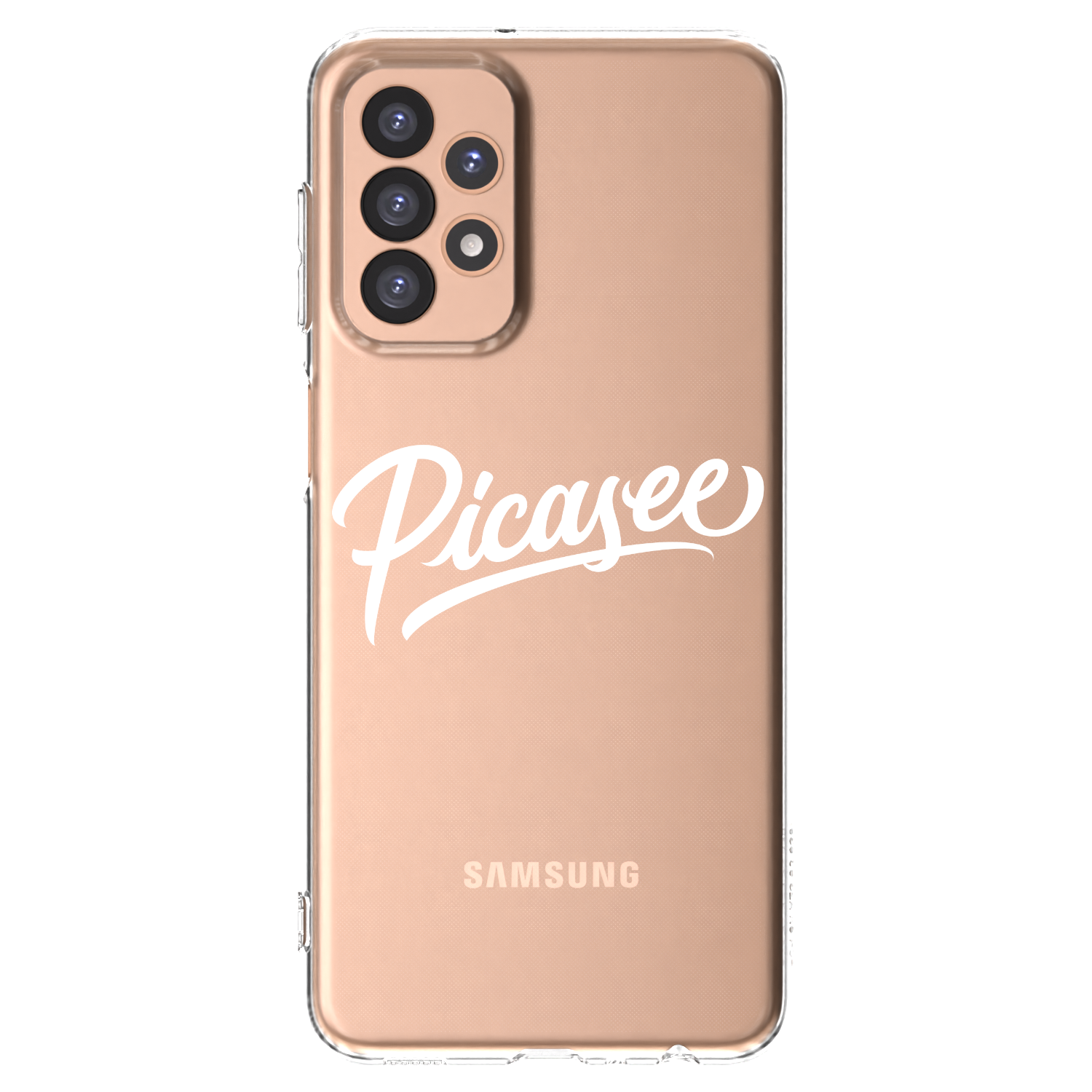 Picasee átlátszó szilikon tok az alábbi mobiltelefonokra Samsung Galaxy A23 A236B 5G - Picasee - old logo - white