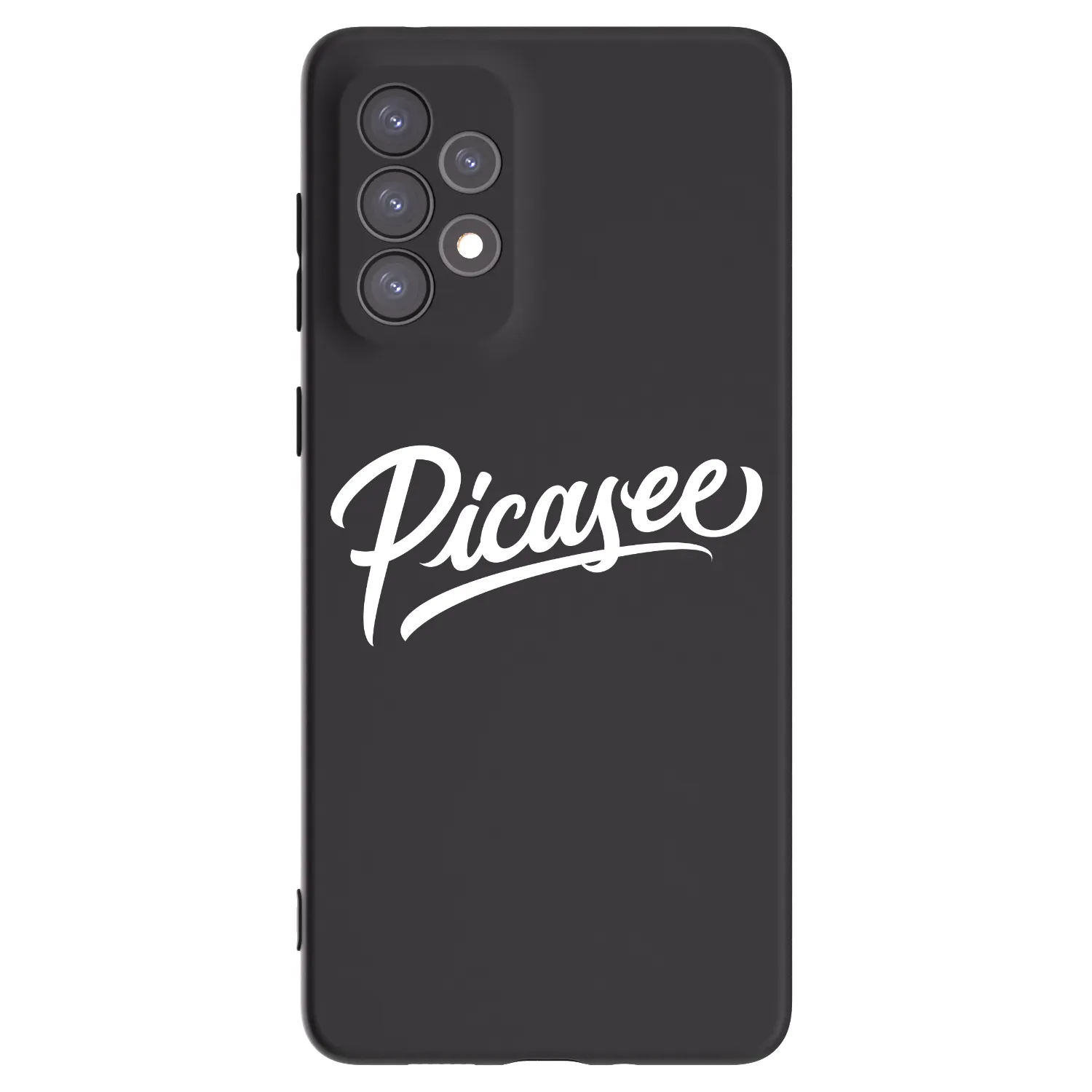 Picasee fekete szilikon tok az alábbi mobiltelefonokra Samsung Galaxy A73 5G - Picasee - old logo - white
