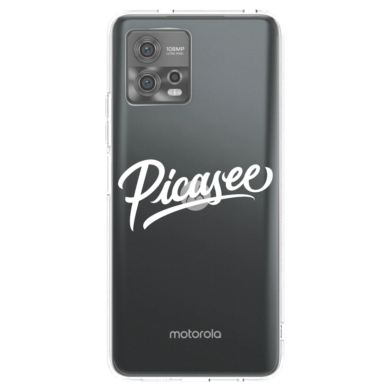 Picasee átlátszó szilikon tok az alábbi mobiltelefonokra Motorola Moto G72 - Picasee - old logo - white
