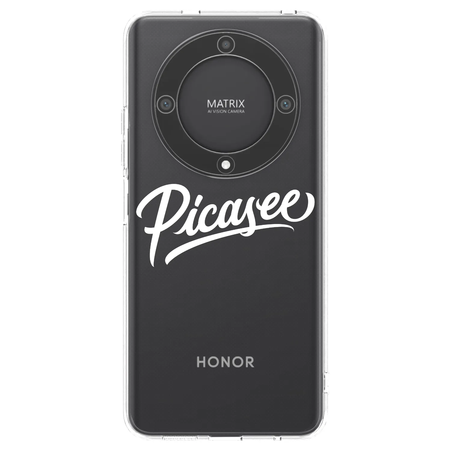 Picasee átlátszó szilikon tok az alábbi mobiltelefonokra Honor Magic5 Lite 5G - Picasee - old logo - white