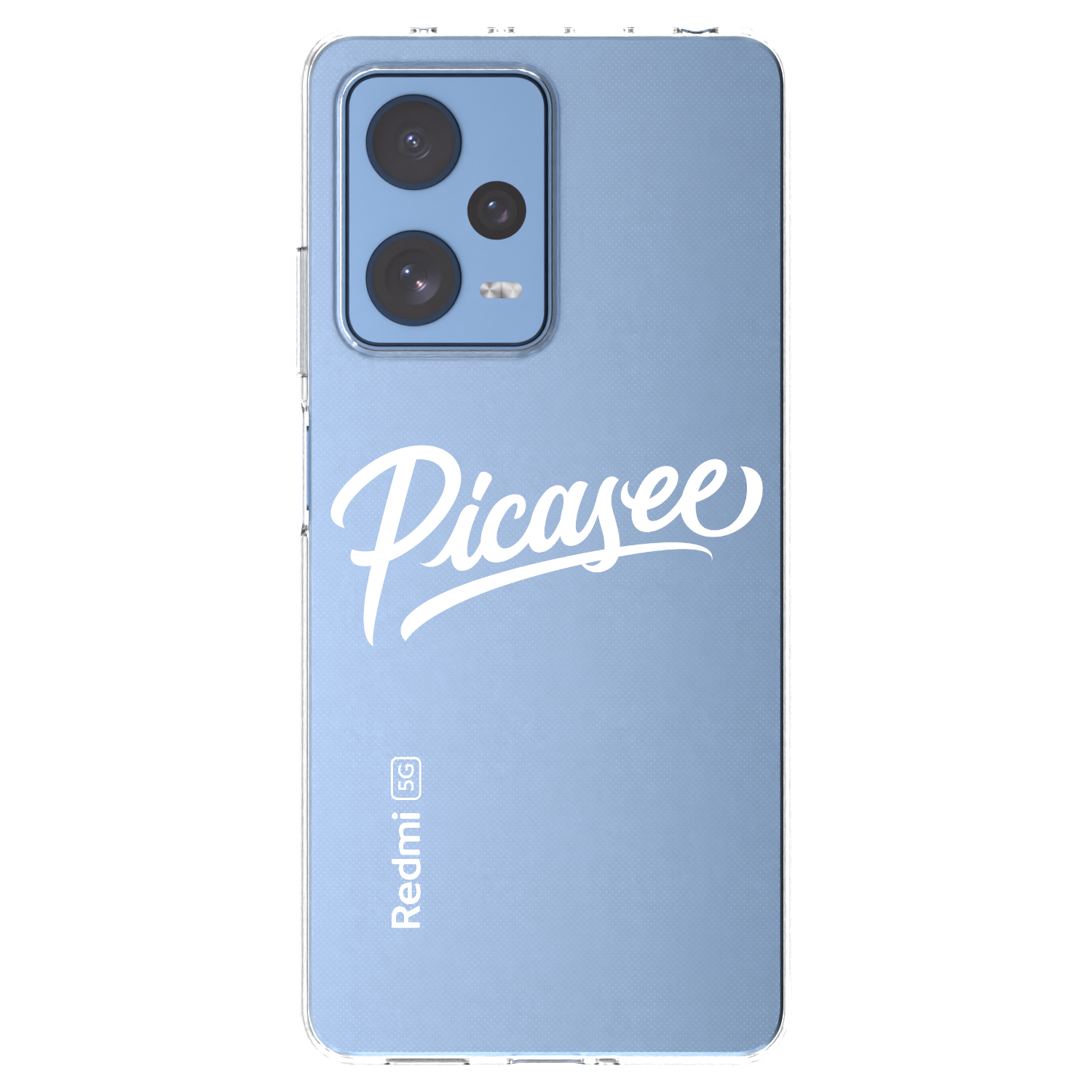 Picasee átlátszó szilikon tok az alábbi mobiltelefonokra Xiaomi Redmi Note 12 Pro 5G - Picasee - old logo - white
