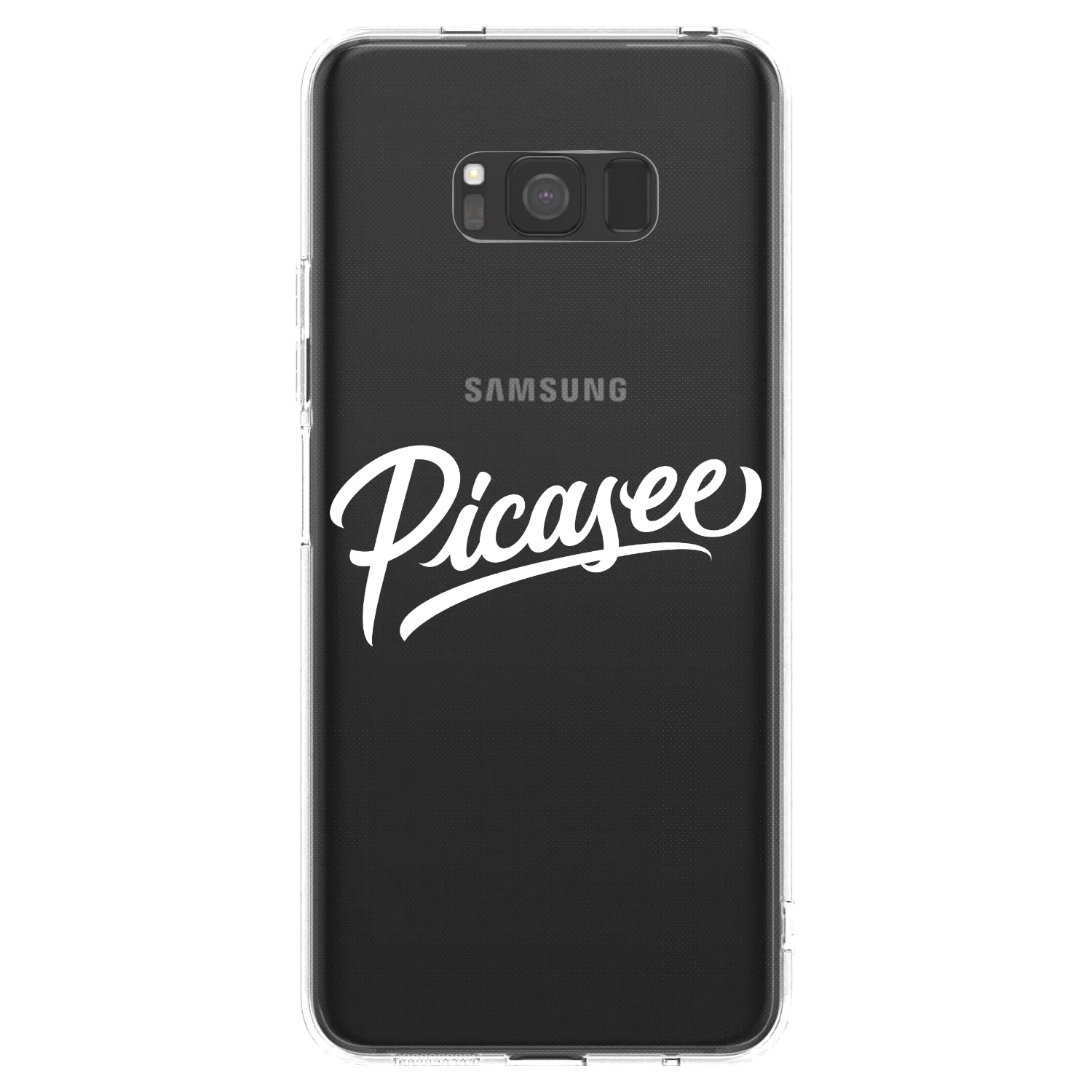 Picasee átlátszó szilikon tok az alábbi mobiltelefonokra Samsung Galaxy S8 G950F - Picasee - old logo - white