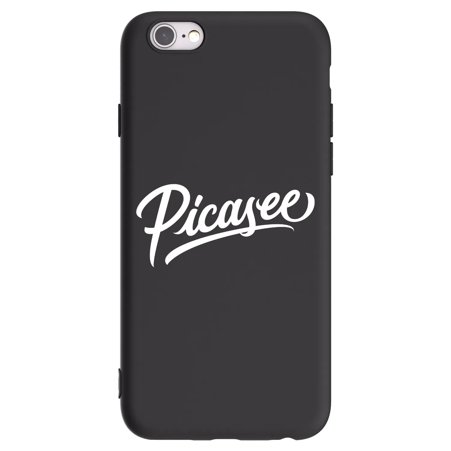 Picasee fekete szilikon tok az alábbi mobiltelefonokra Apple iPhone 6/6S - Picasee - old logo - white