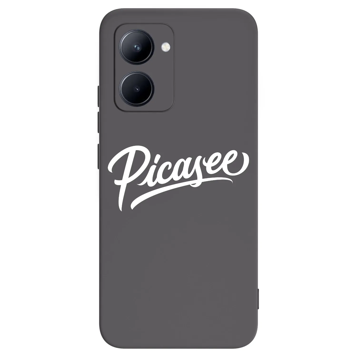 Picasee fekete szilikon tok az alábbi mobiltelefonokra Realme C33 (2023) - Picasee - old logo - white