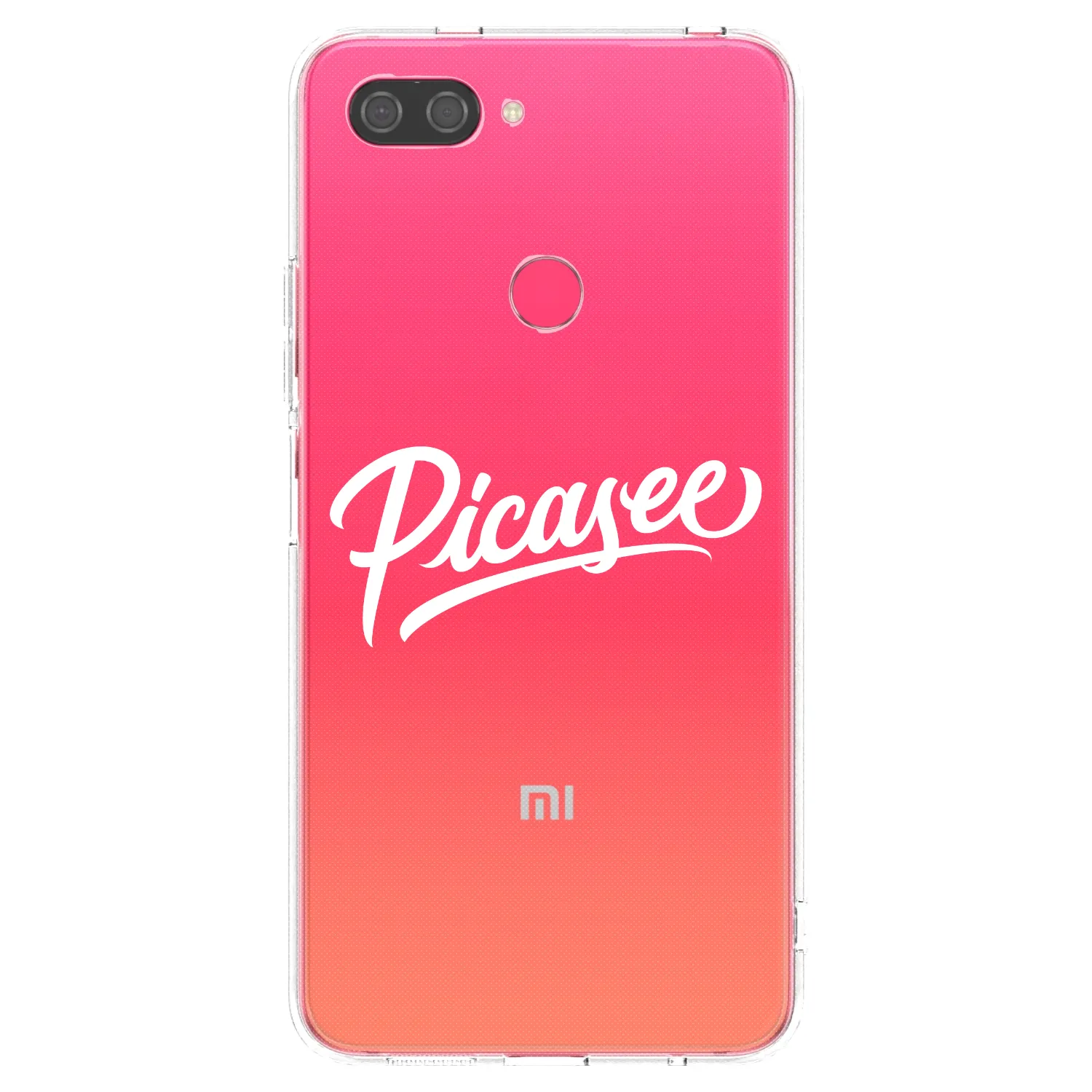 Picasee átlátszó szilikon tok az alábbi mobiltelefonokra Xiaomi Mi 8 Lite - Picasee - old logo - white