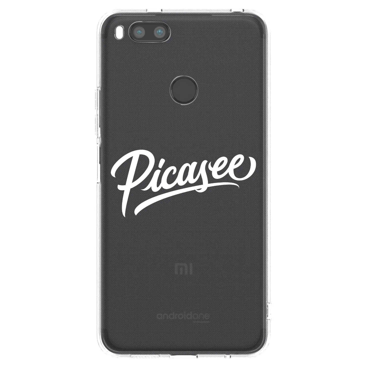 Picasee átlátszó szilikon tok az alábbi mobiltelefonokra Xiaomi Mi A1 Global - Picasee - old logo - white