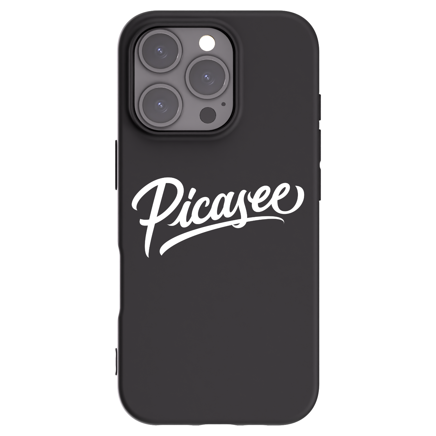 Picasee fekete szilikon tok az alábbi mobiltelefonokra Apple iPhone 16 Pro - Picasee - old logo - white