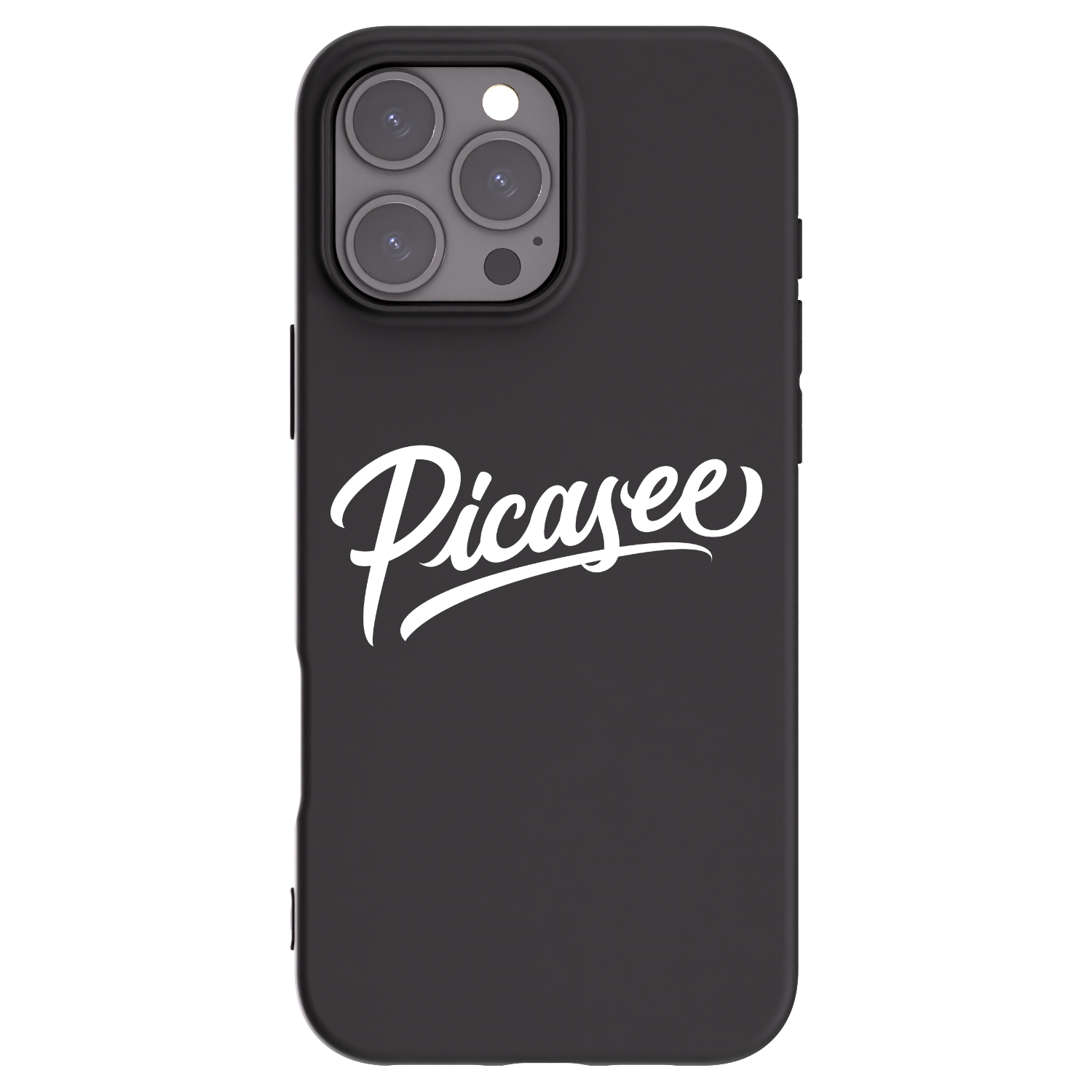 Picasee fekete szilikon tok az alábbi mobiltelefonokra Apple iPhone 16 Pro Max - Picasee - old logo - white