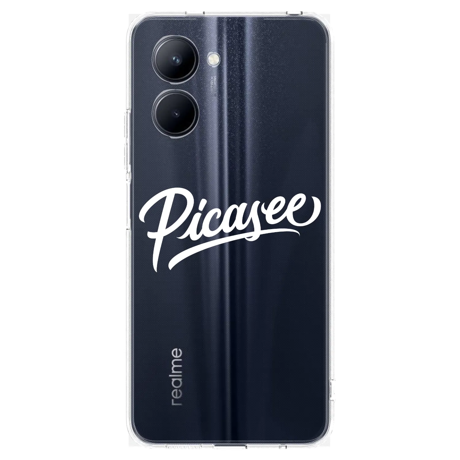 Picasee átlátszó szilikon tok az alábbi mobiltelefonokra Realme C33 (2023) - Picasee - old logo - white