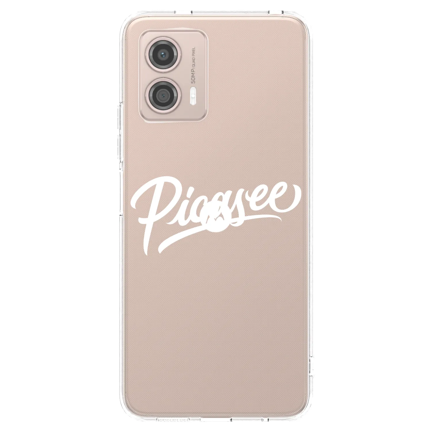 Picasee átlátszó szilikon tok az alábbi mobiltelefonokra Motorola Moto G53 5G - Picasee - old logo - white