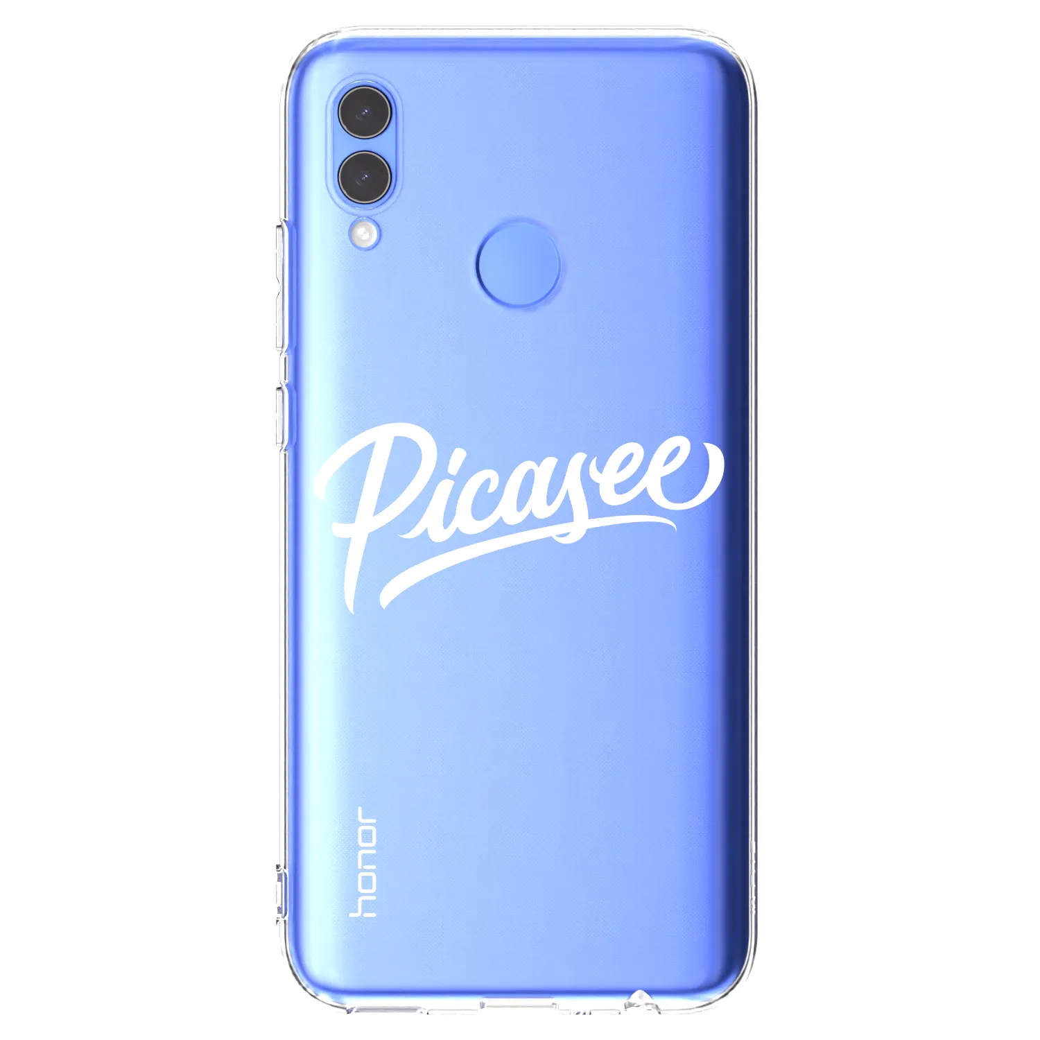 Picasee átlátszó szilikon tok az alábbi mobiltelefonokra Huawei P Smart 2019 - Picasee - old logo - white