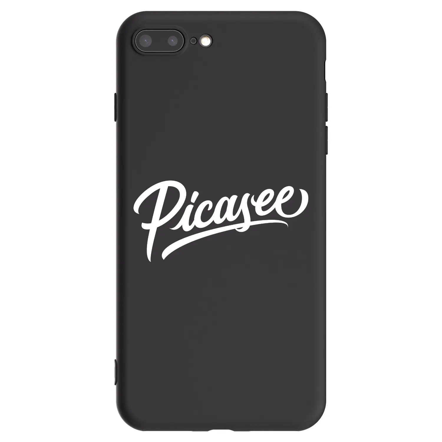 Picasee fekete szilikon tok az alábbi mobiltelefonokra Apple iPhone 8 Plus - Picasee - old logo - white