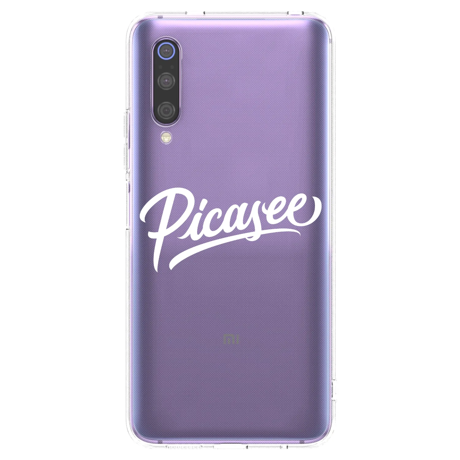Picasee átlátszó szilikon tok az alábbi mobiltelefonokra Xiaomi Mi 9 - Picasee - old logo - white