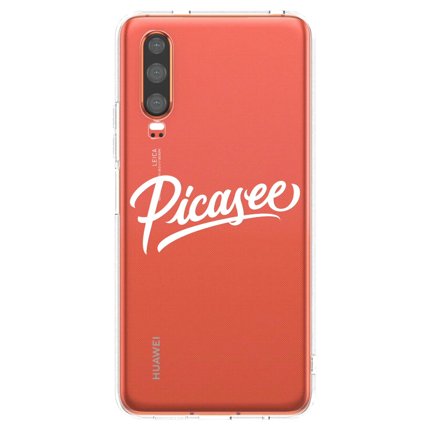 Picasee átlátszó szilikon tok az alábbi mobiltelefonokra Huawei P30 - Picasee - old logo - white