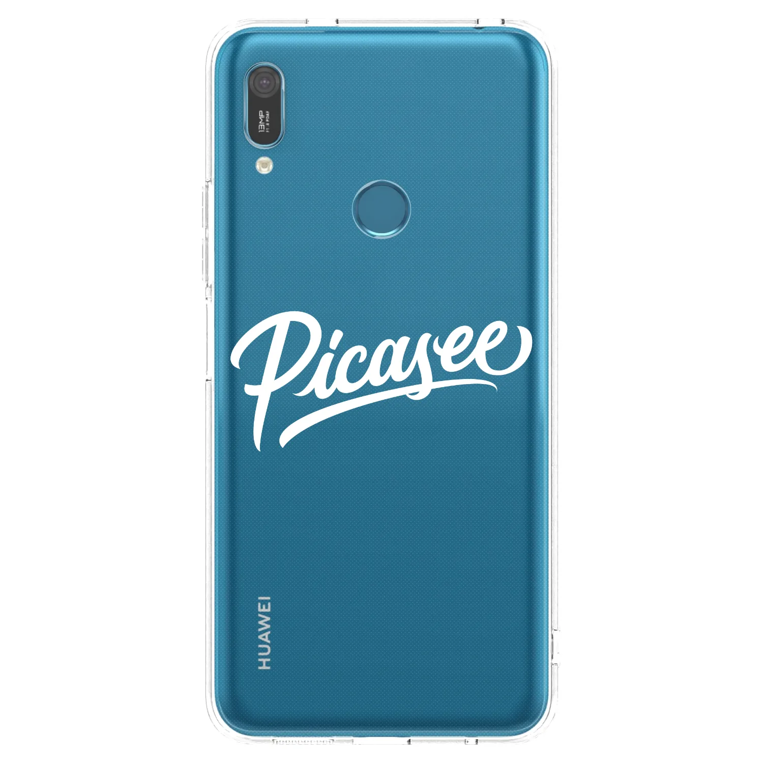 Picasee átlátszó szilikon tok az alábbi mobiltelefonokra Huawei Y6 2019 - Picasee - old logo - white