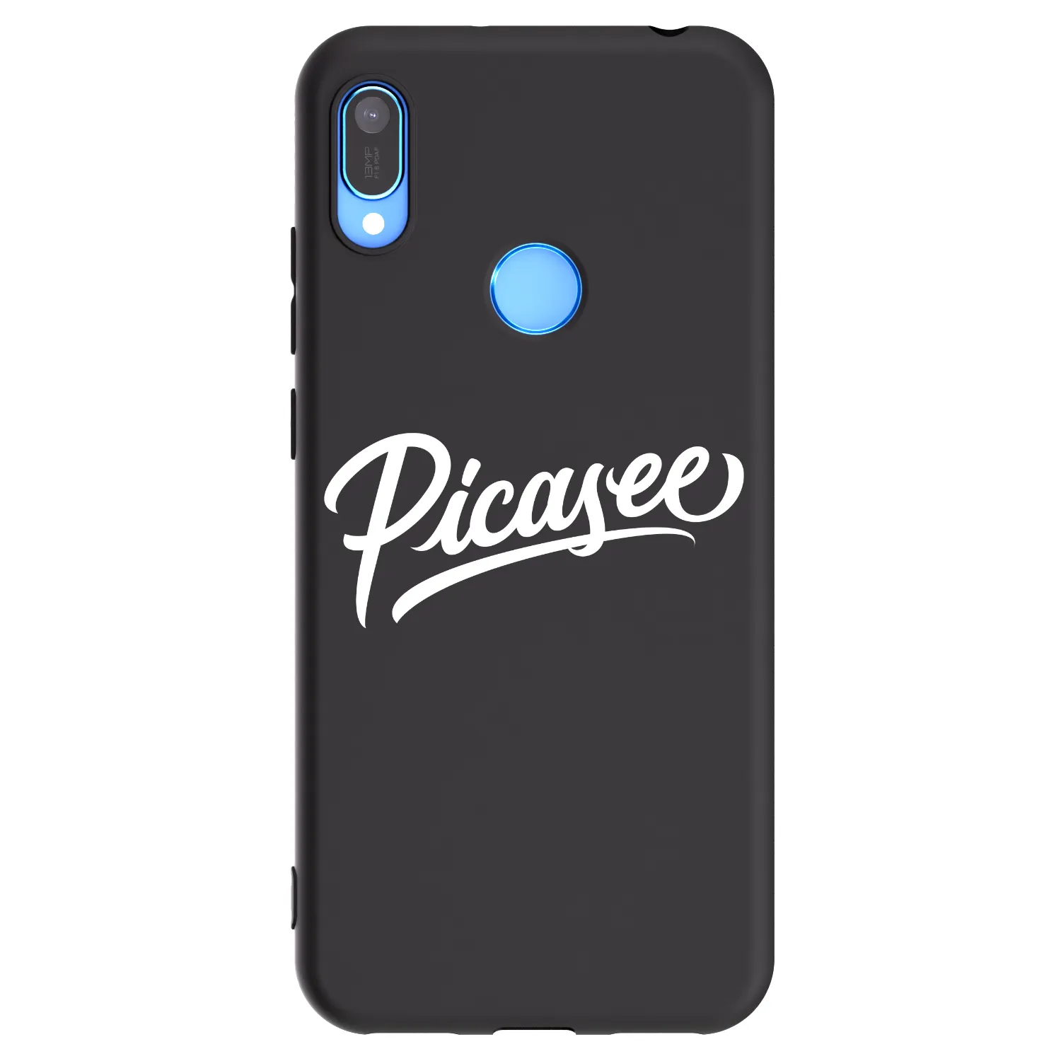 Picasee fekete szilikon tok az alábbi mobiltelefonokra Huawei Y6 2019 - Picasee - old logo - white