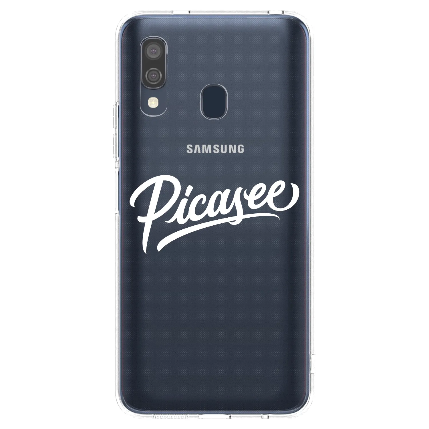 Picasee átlátszó szilikon tok az alábbi mobiltelefonokra Samsung Galaxy A40 A405F - Picasee - old logo - white