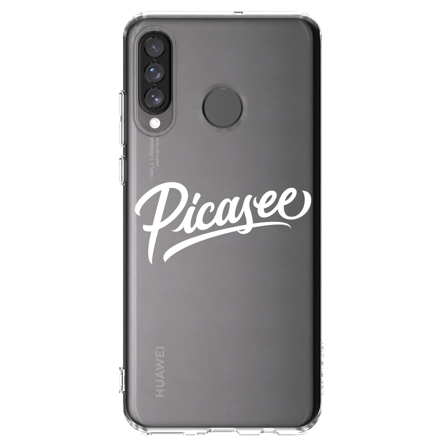 Picasee átlátszó szilikon tok az alábbi mobiltelefonokra Huawei P30 Lite - Picasee - old logo - white