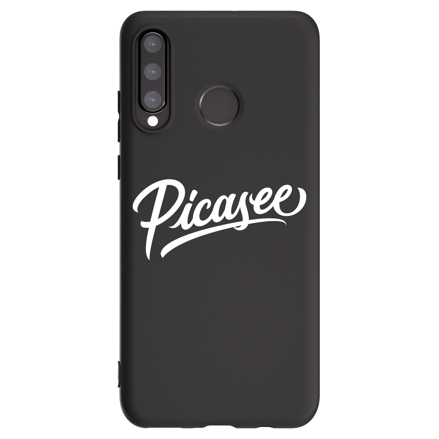 Picasee fekete szilikon tok az alábbi mobiltelefonokra Huawei P30 Lite - Picasee - old logo - white