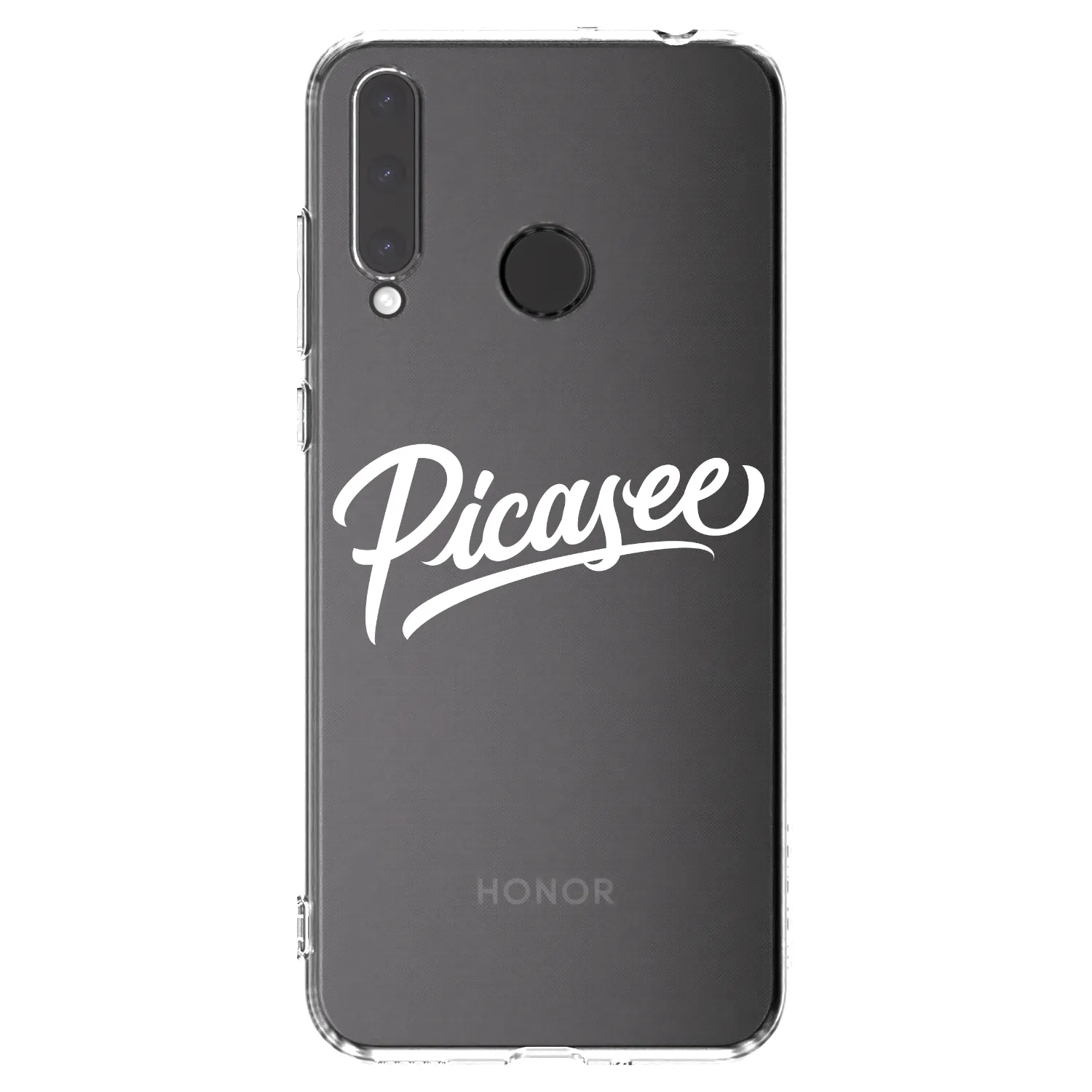 Picasee átlátszó szilikon tok az alábbi mobiltelefonokra Honor 20 Lite - Picasee - old logo - white