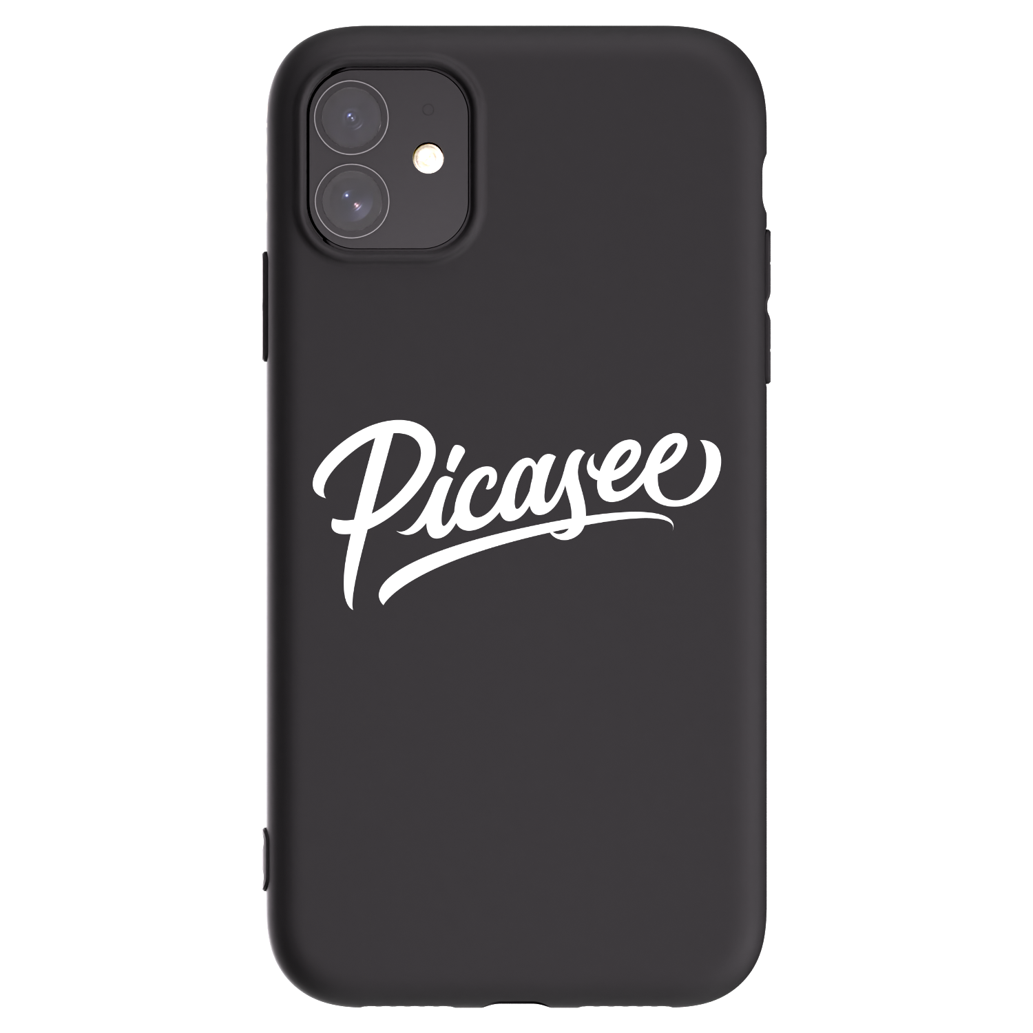 Picasee fekete szilikon tok az alábbi mobiltelefonokra Apple iPhone 11 - Picasee - old logo - white