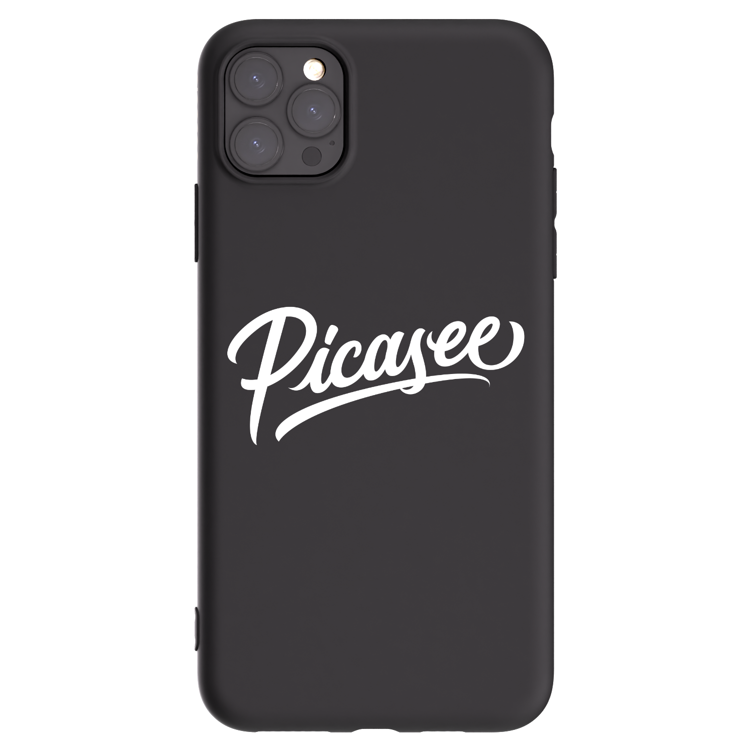 Picasee fekete szilikon tok az alábbi mobiltelefonokra Apple iPhone 11 Pro Max - Picasee - old logo - white